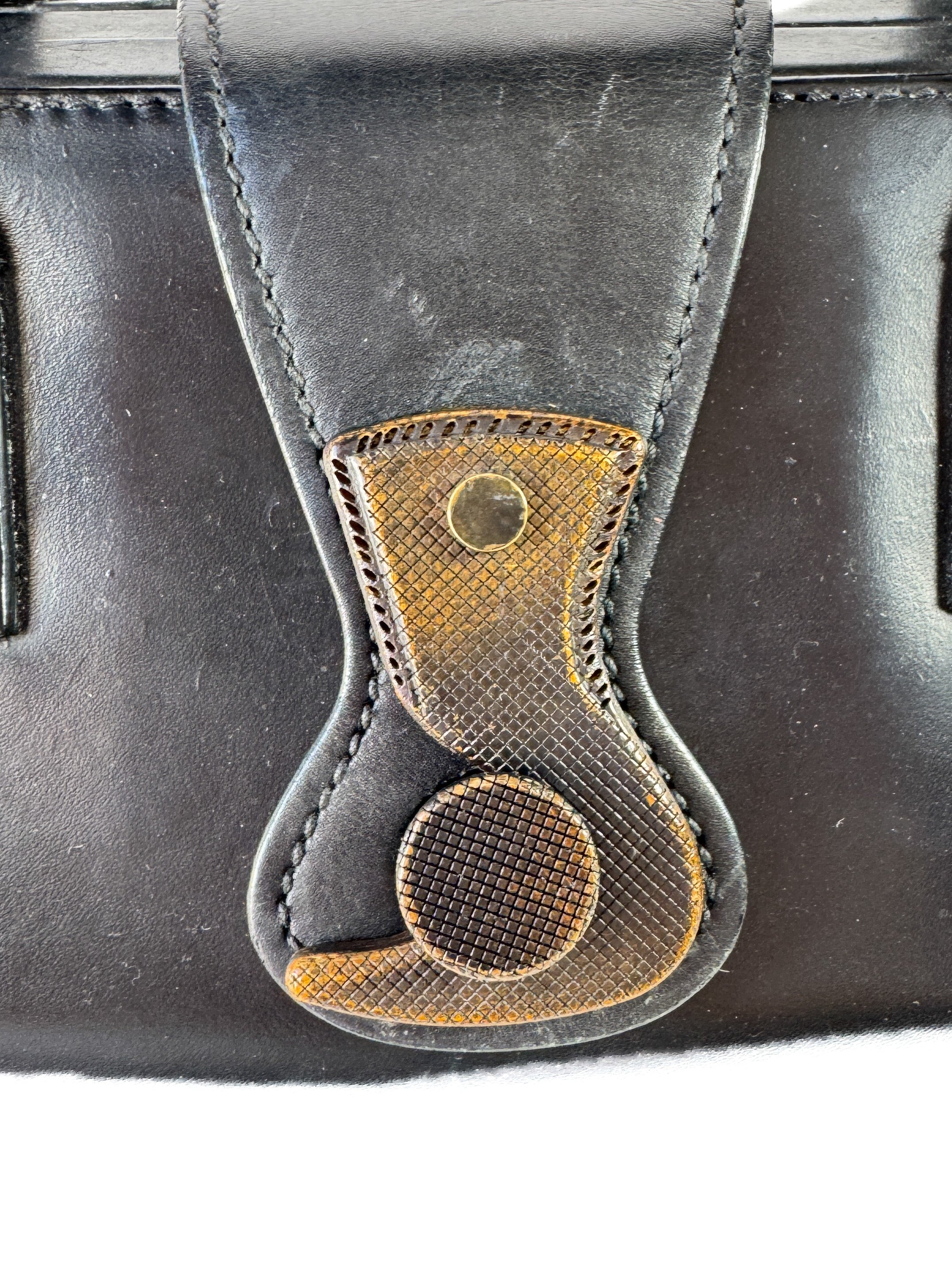 Gucci black leather doctor satchel 105378 002058