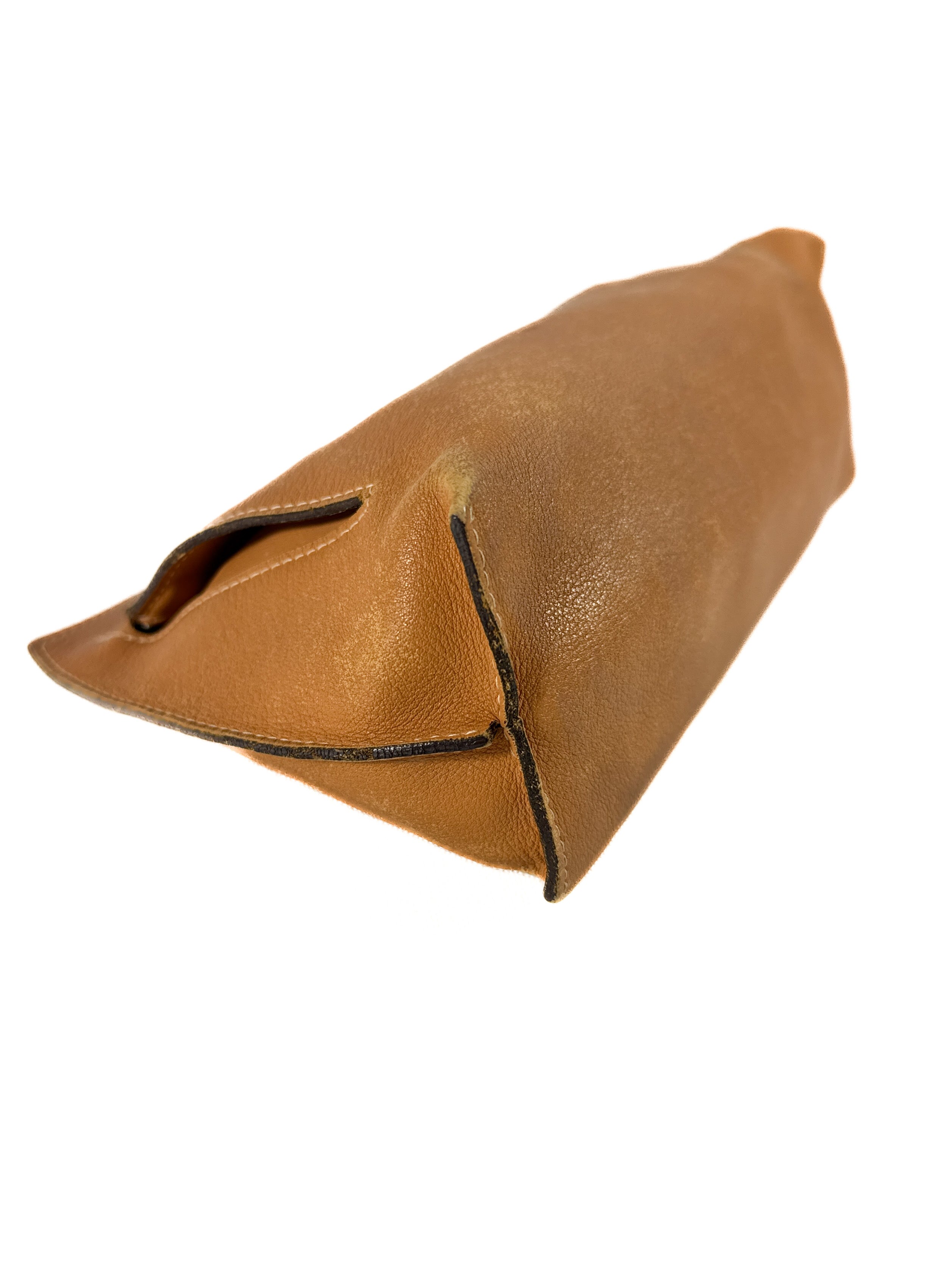 Loewe brown leather vintage zip pouch