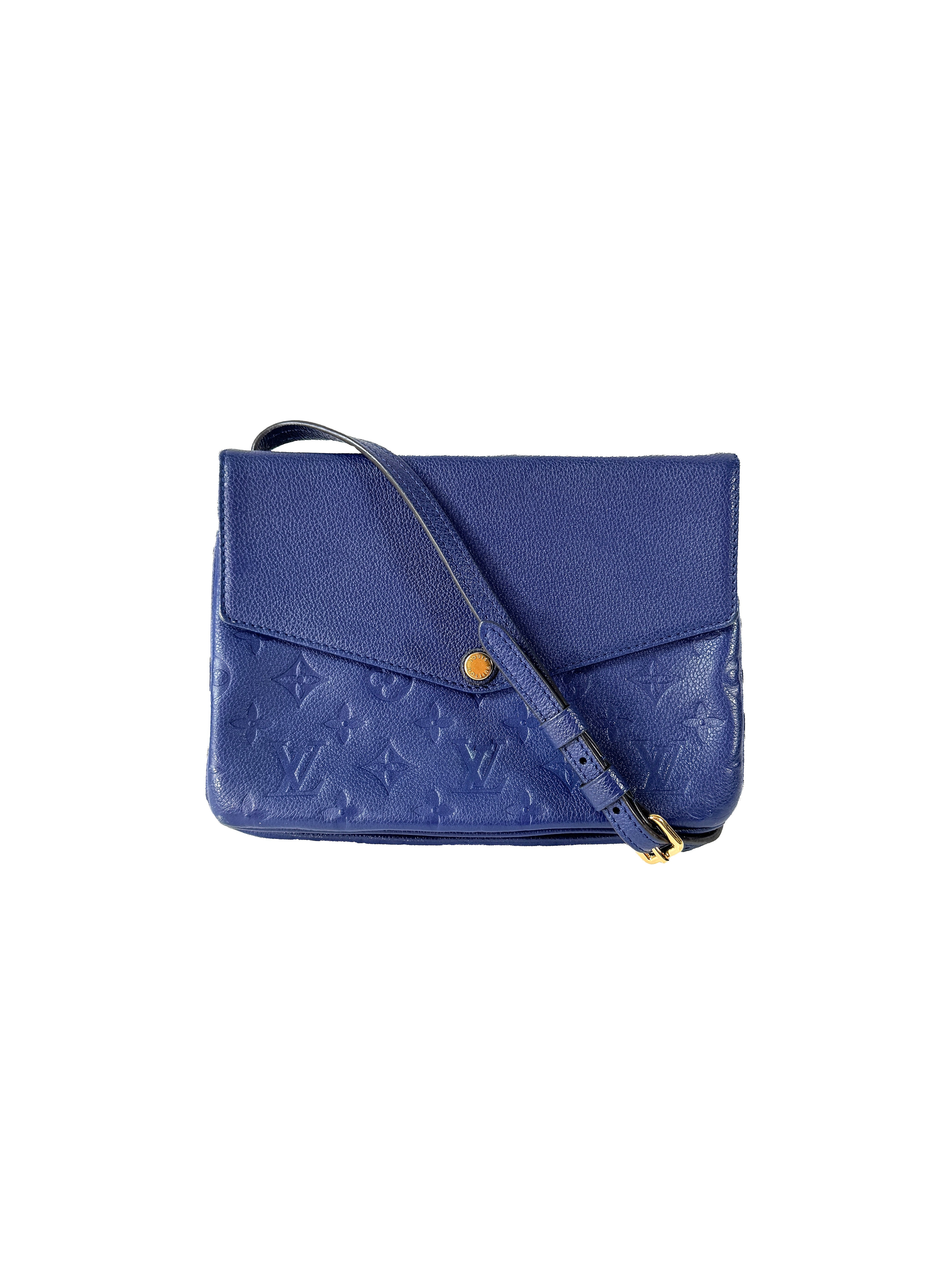 Louis Vuitton monogram navy empreinte leather Twice crossbody AR2185