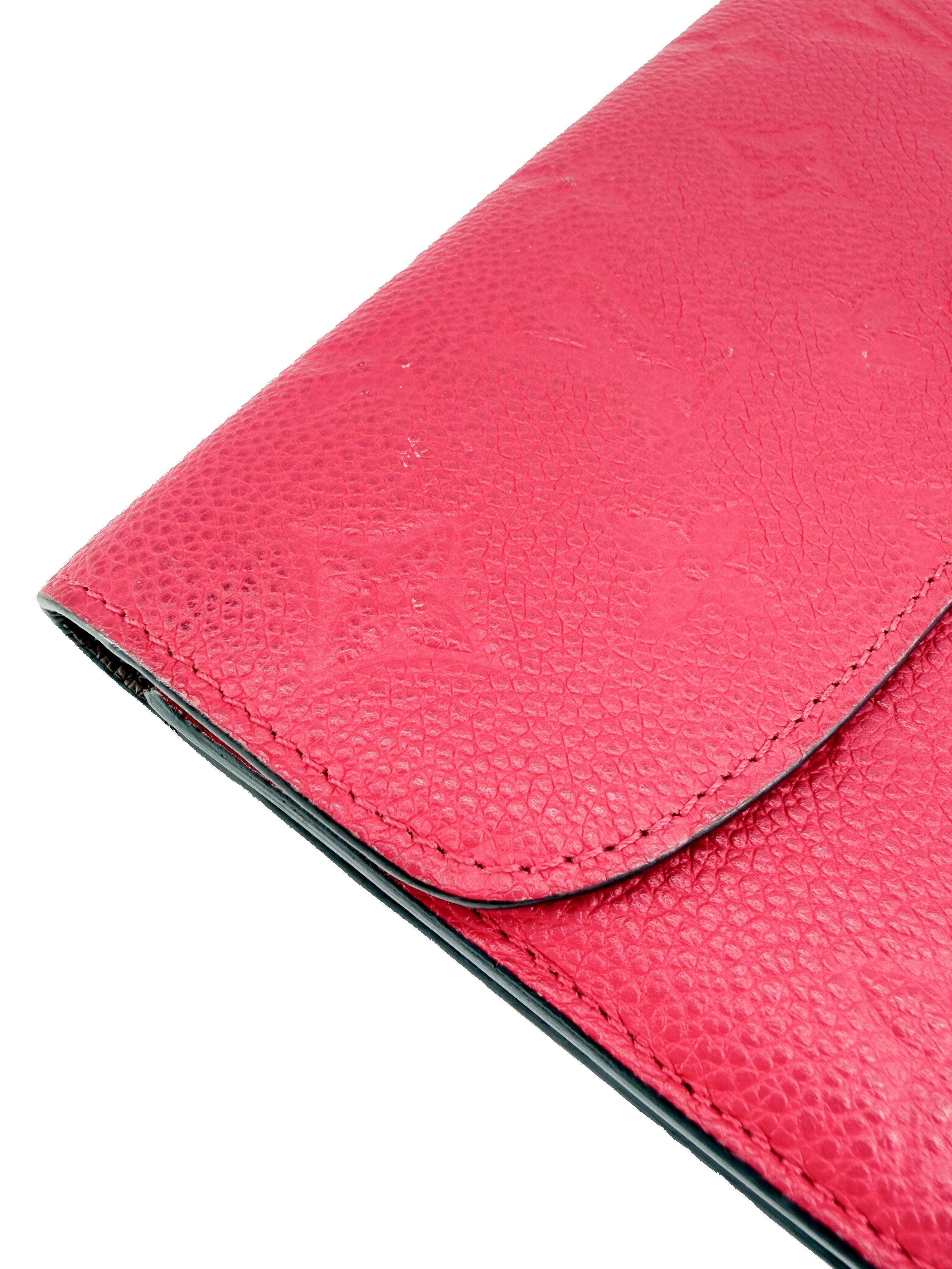 Louis Vuitton pink monogram empreinte Emilie wallet CA2176