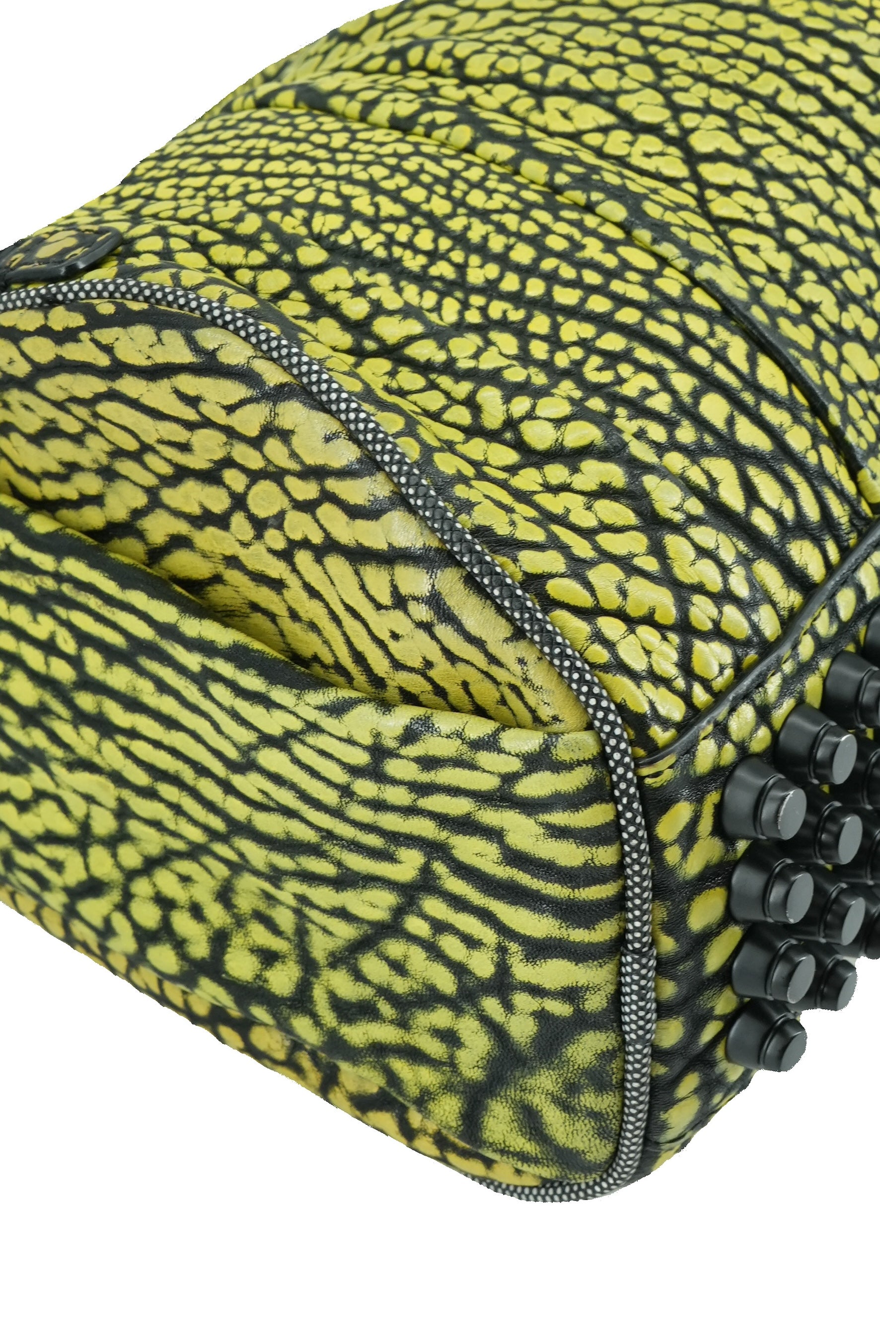 Alexander Wang neon green black Rockie satchel