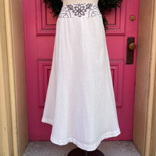 Free People white navy embroidered 2 piece set size S NWT