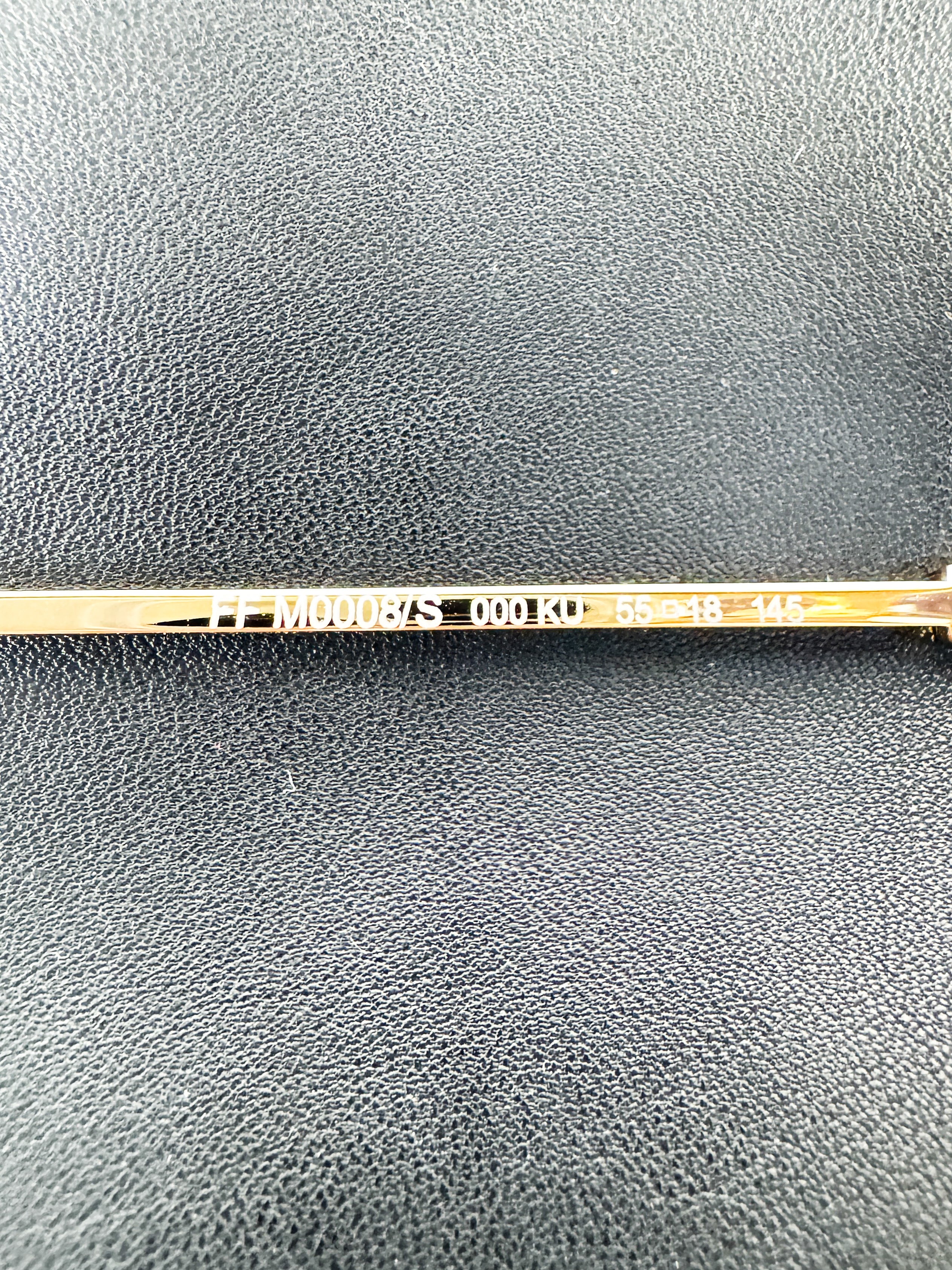 Fendi gold tone/teal aviator sunglasses UBZ14A56PO