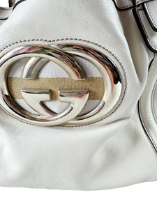 Gucci cream Britt leather shoulder bag 213317 *as is*