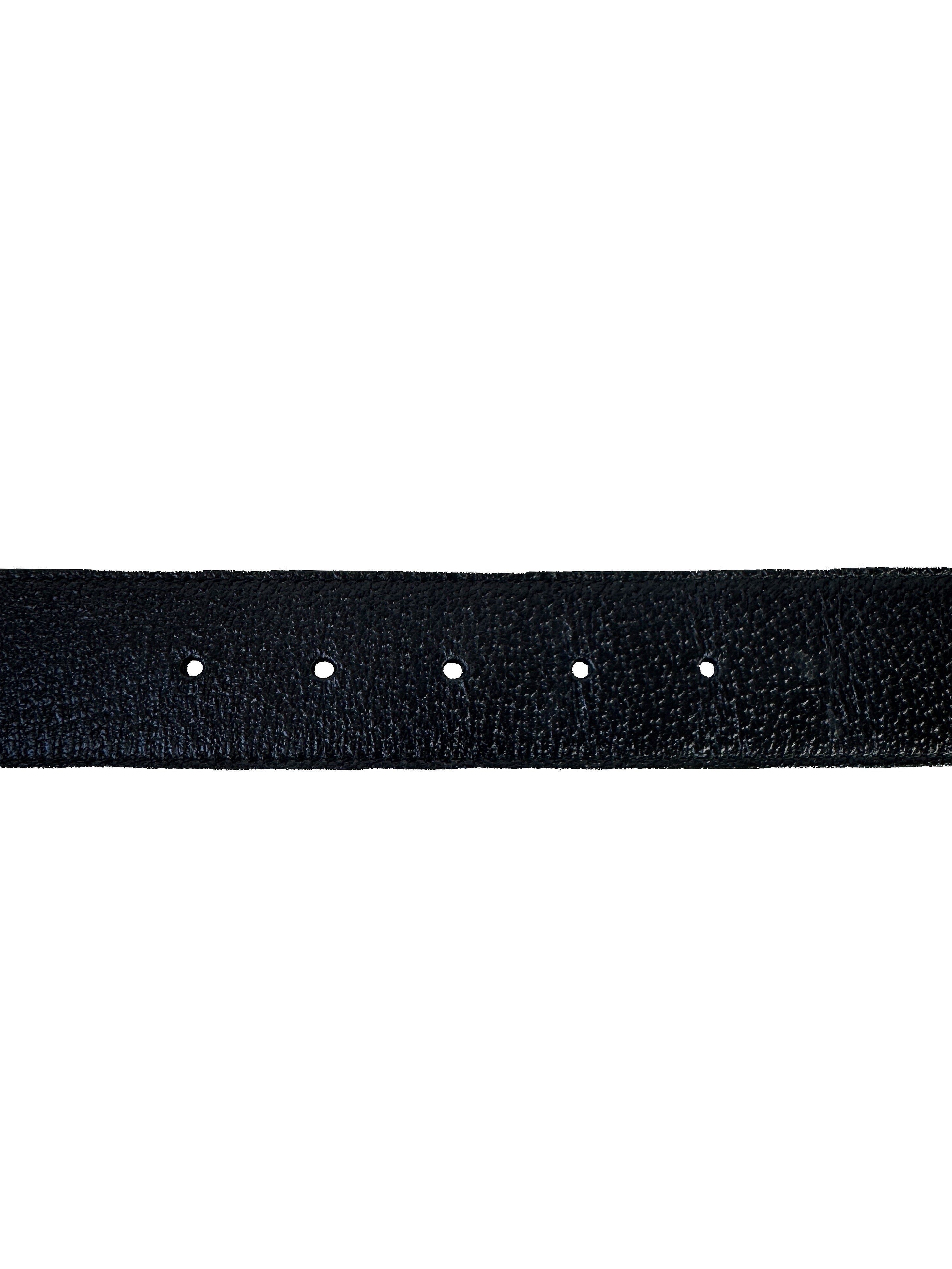 Gucci black GG gold tone Marmont belt size 90