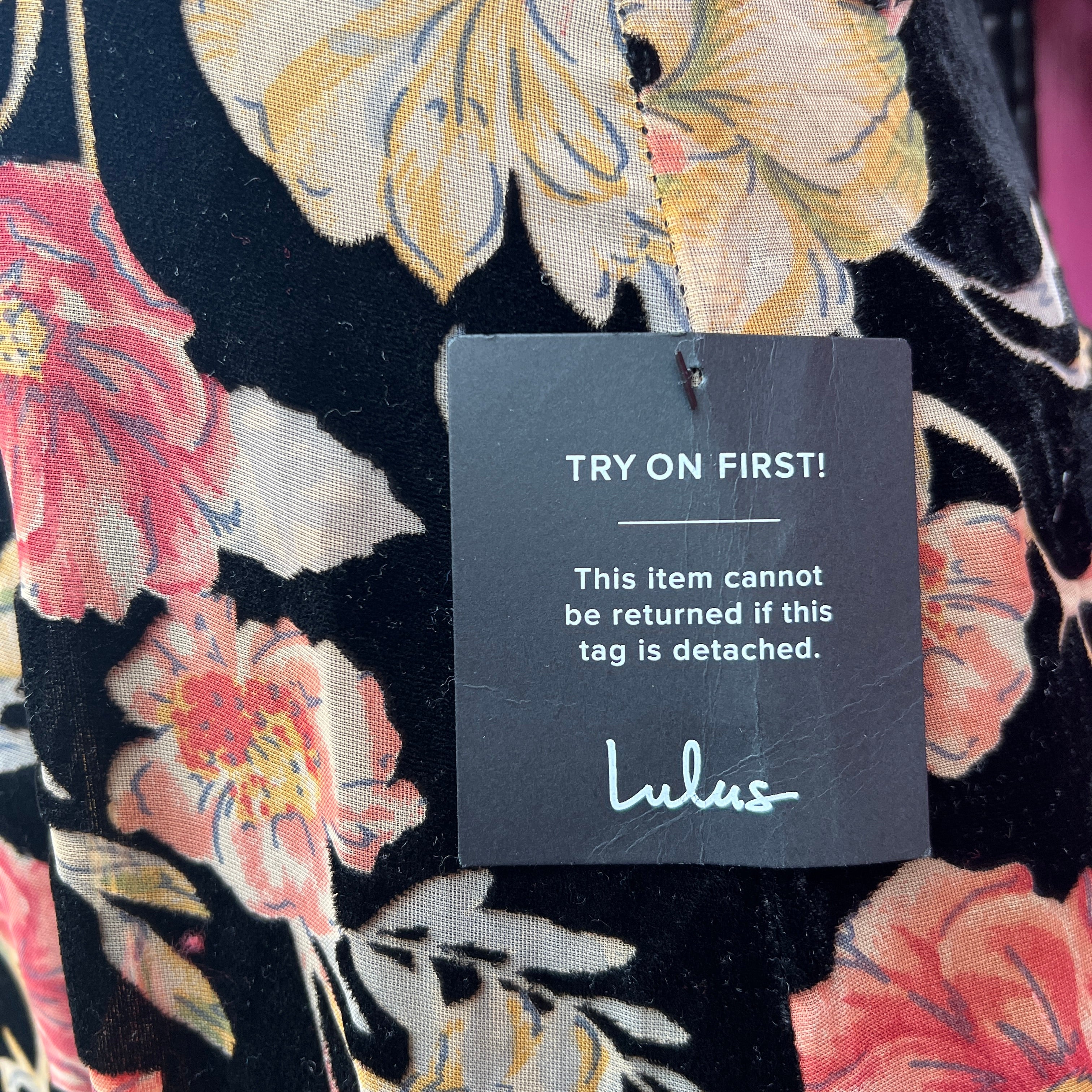 Lulus black multicolor velour tank dress size M NWT