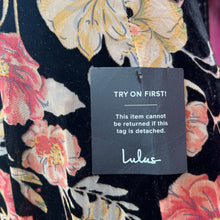 Lulus black multicolor velour tank dress size M NWT