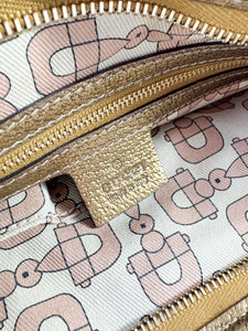 Gucci brown/gold/pink GG Jolicoeur messenger bag  203998