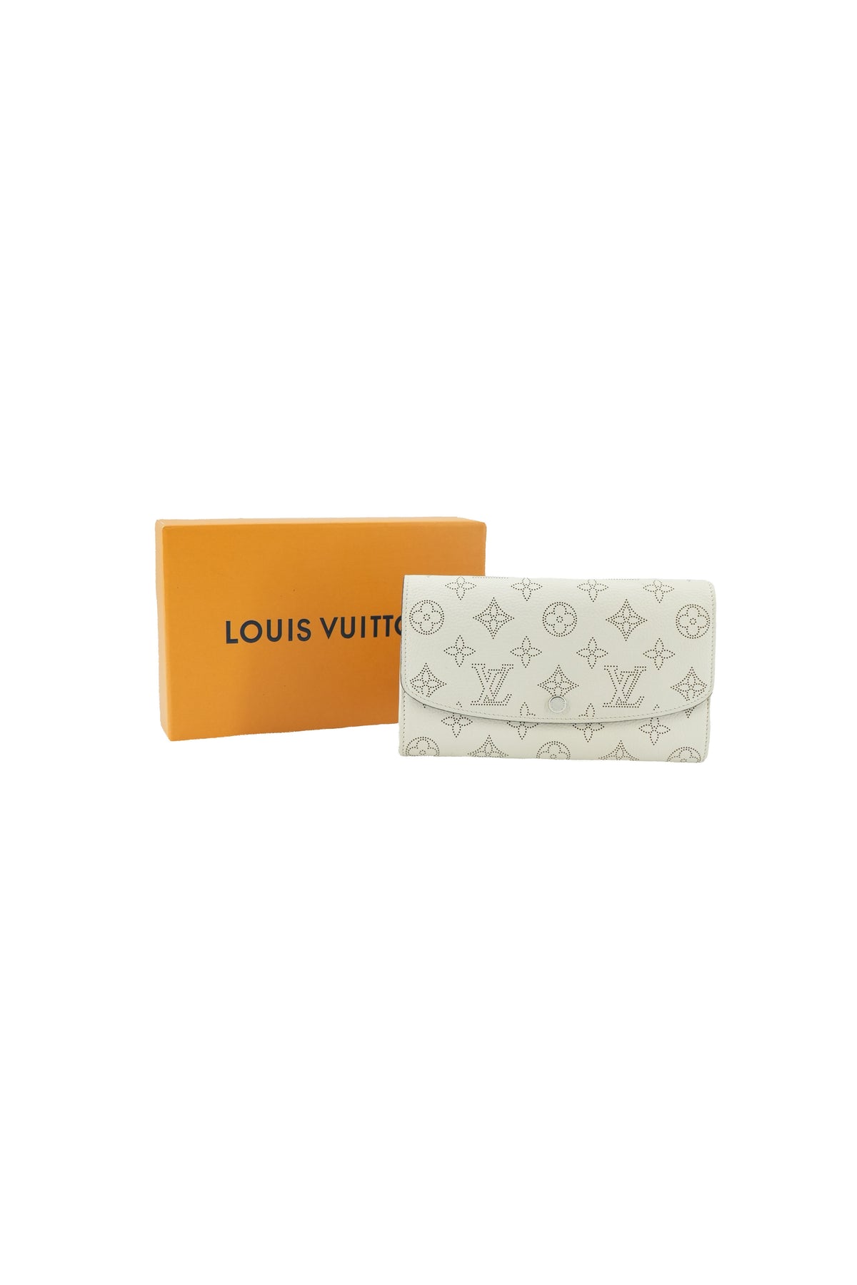 Louis Vuitton white Mahina leather Iris wallet TN5104