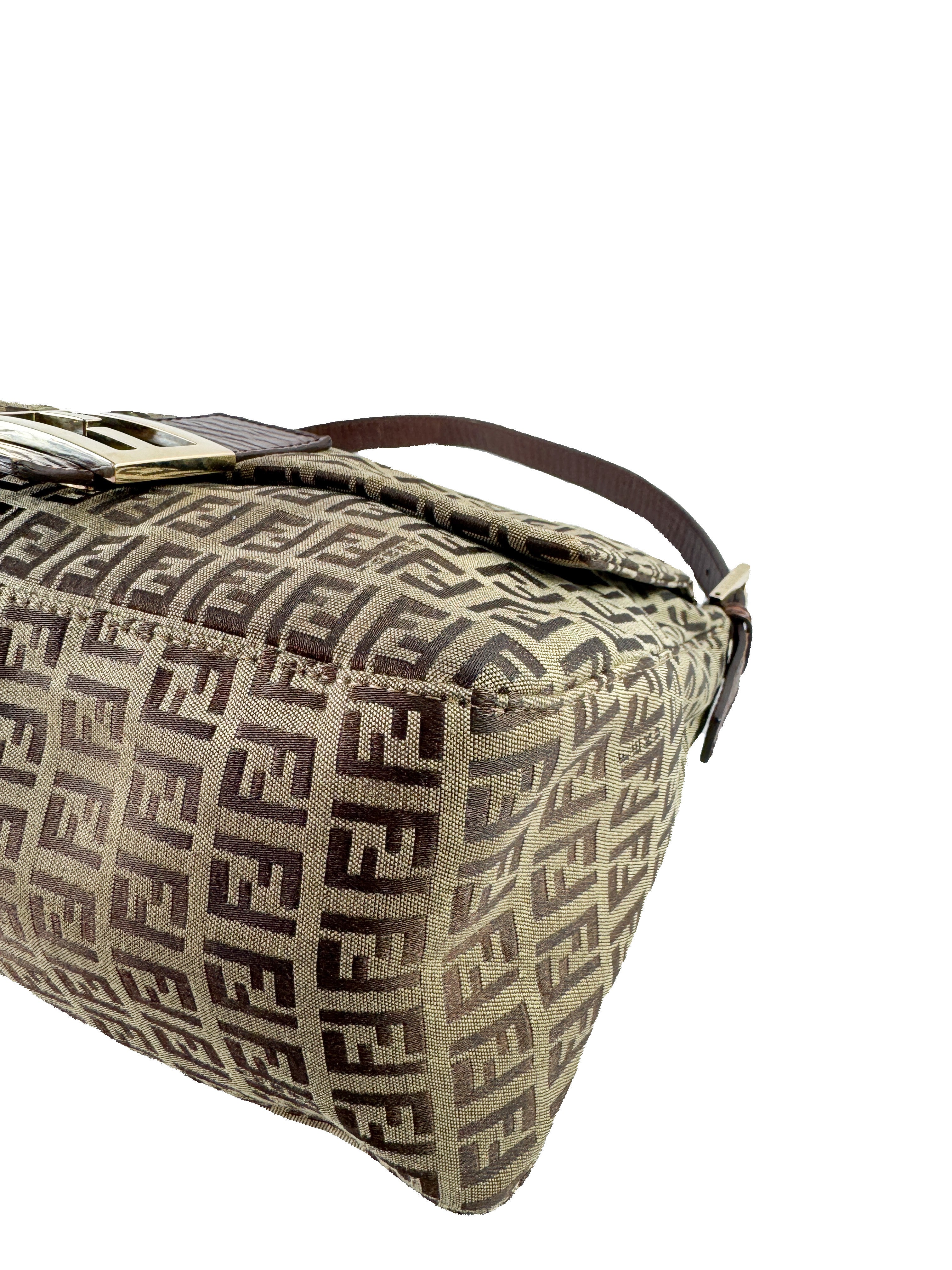 Fendi Zucchino Mama Baguette shoulder bag