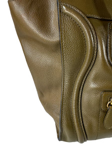 Celine olive leather mini luggage tote S-PA-1121