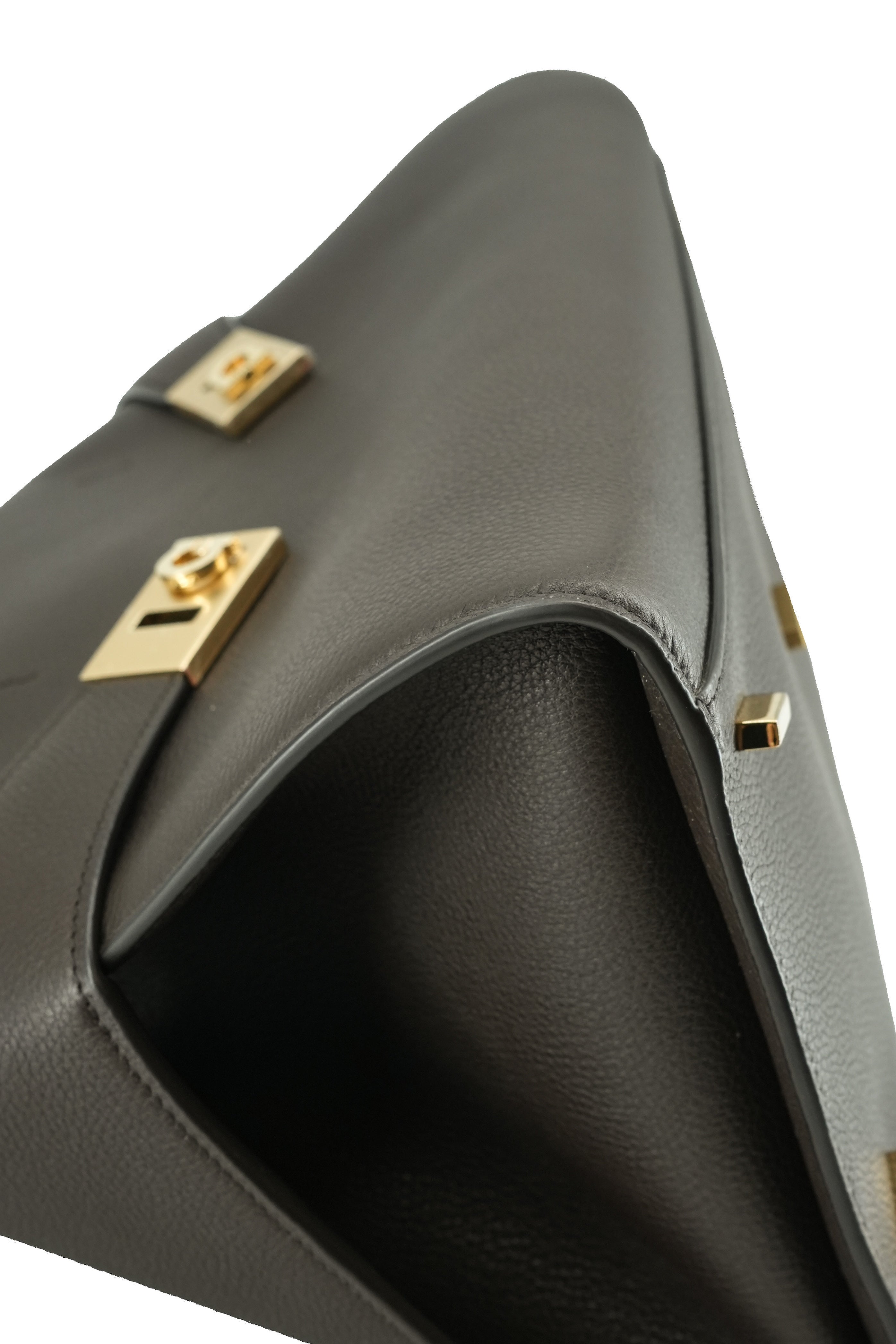 Salvatore Ferragamo calfskin medium Hug bag brown DY-5608