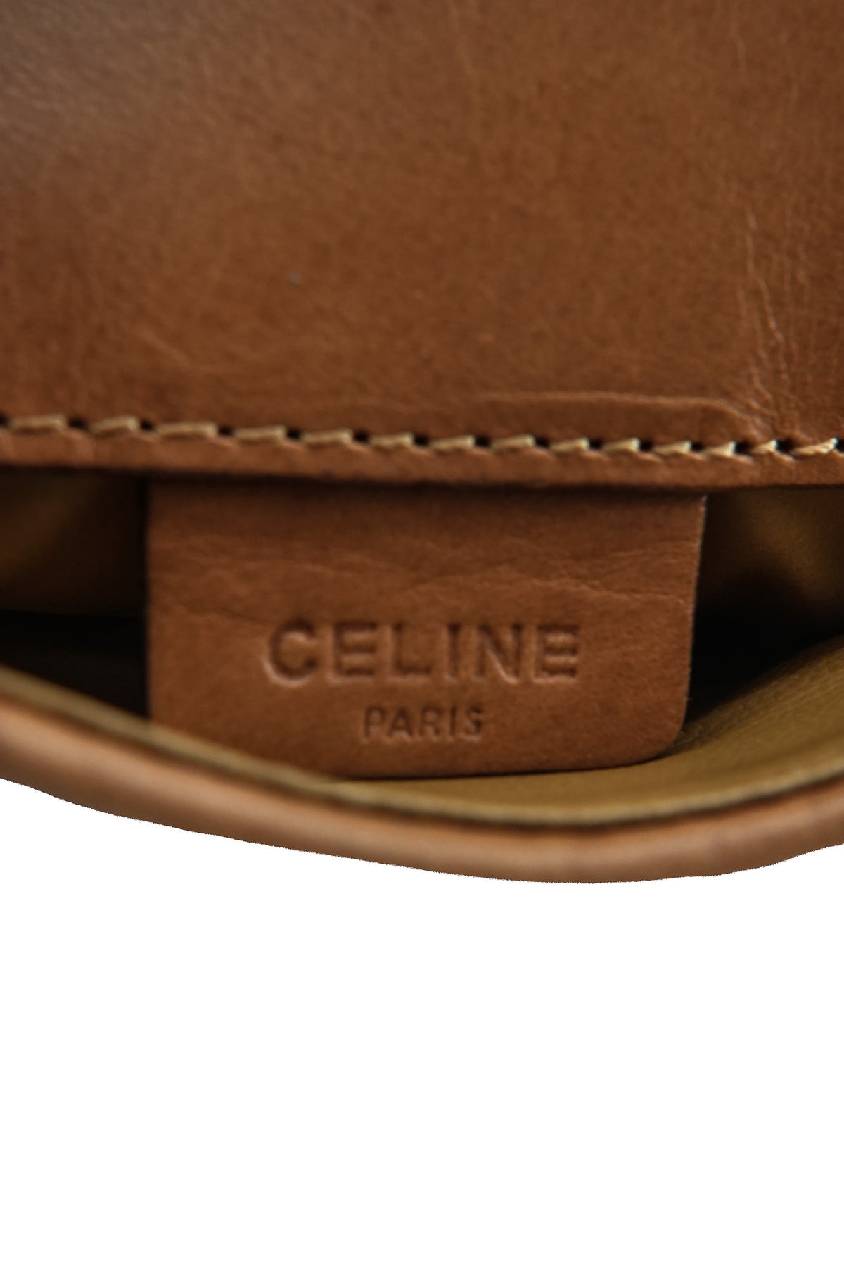 Celine brown Macadame vintage clutch M06