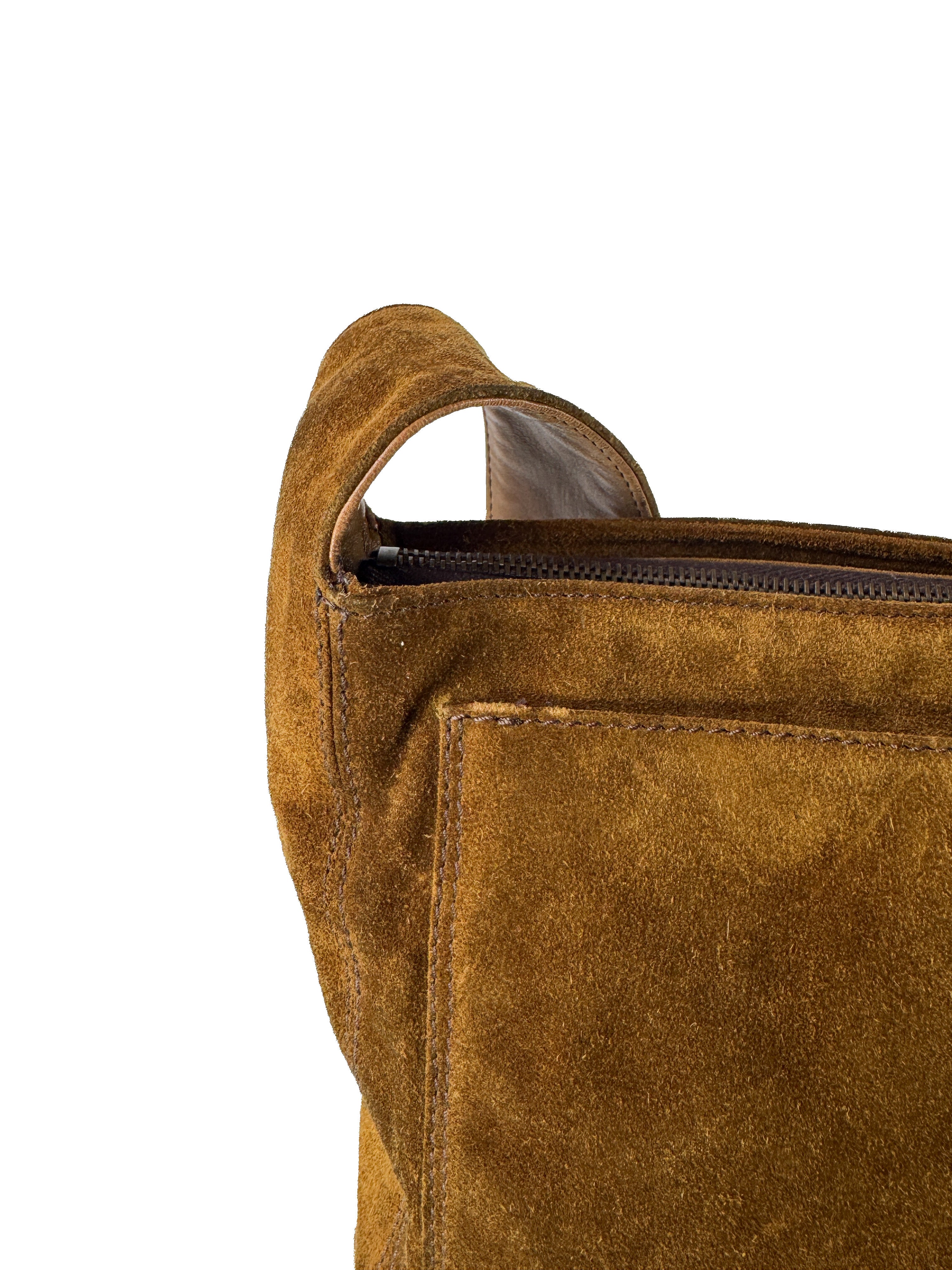 Chanel brown suede CC logo tassel bag 5009482