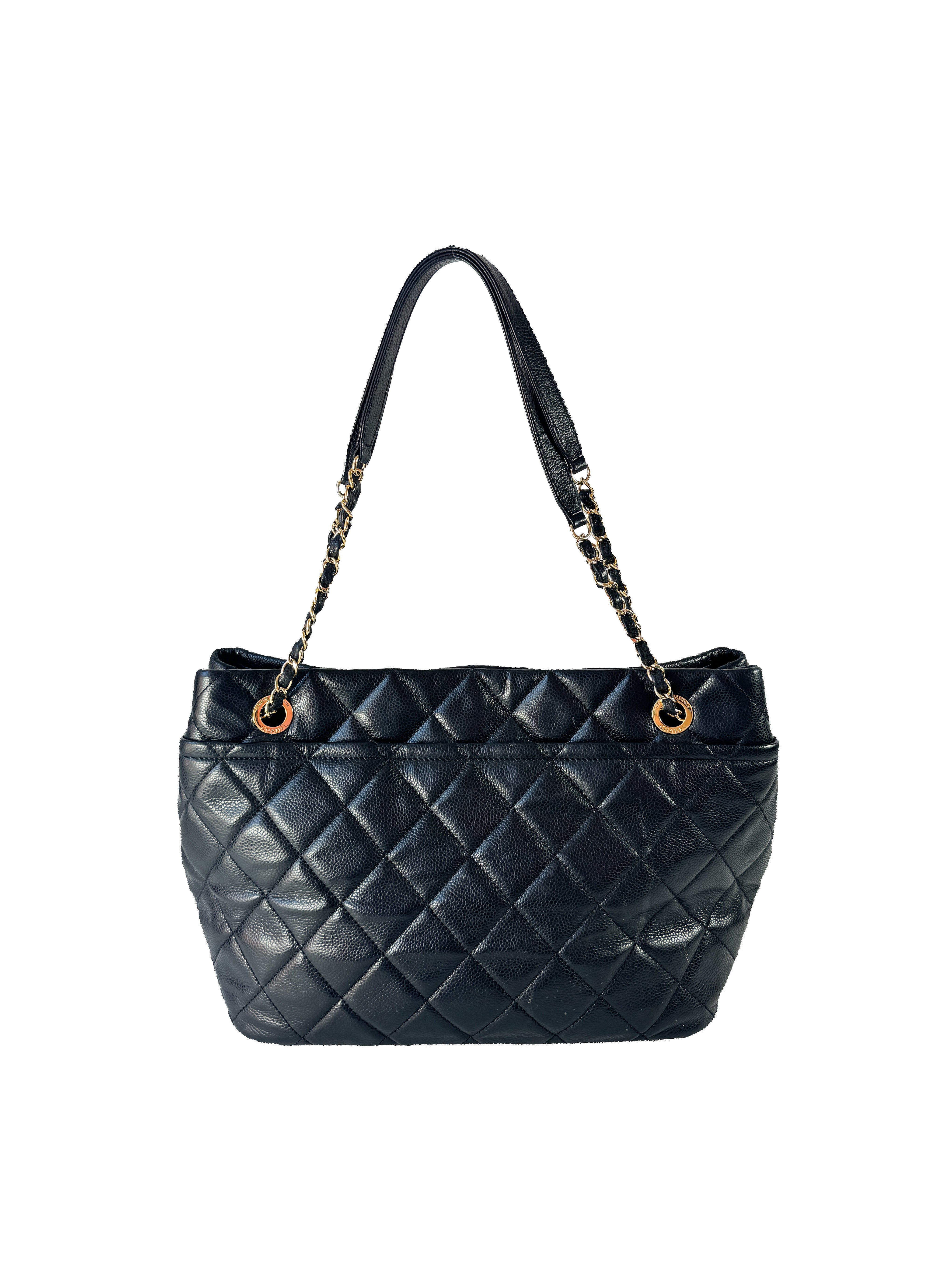 Chanel black Caviar leather timeless soft tote 17266763