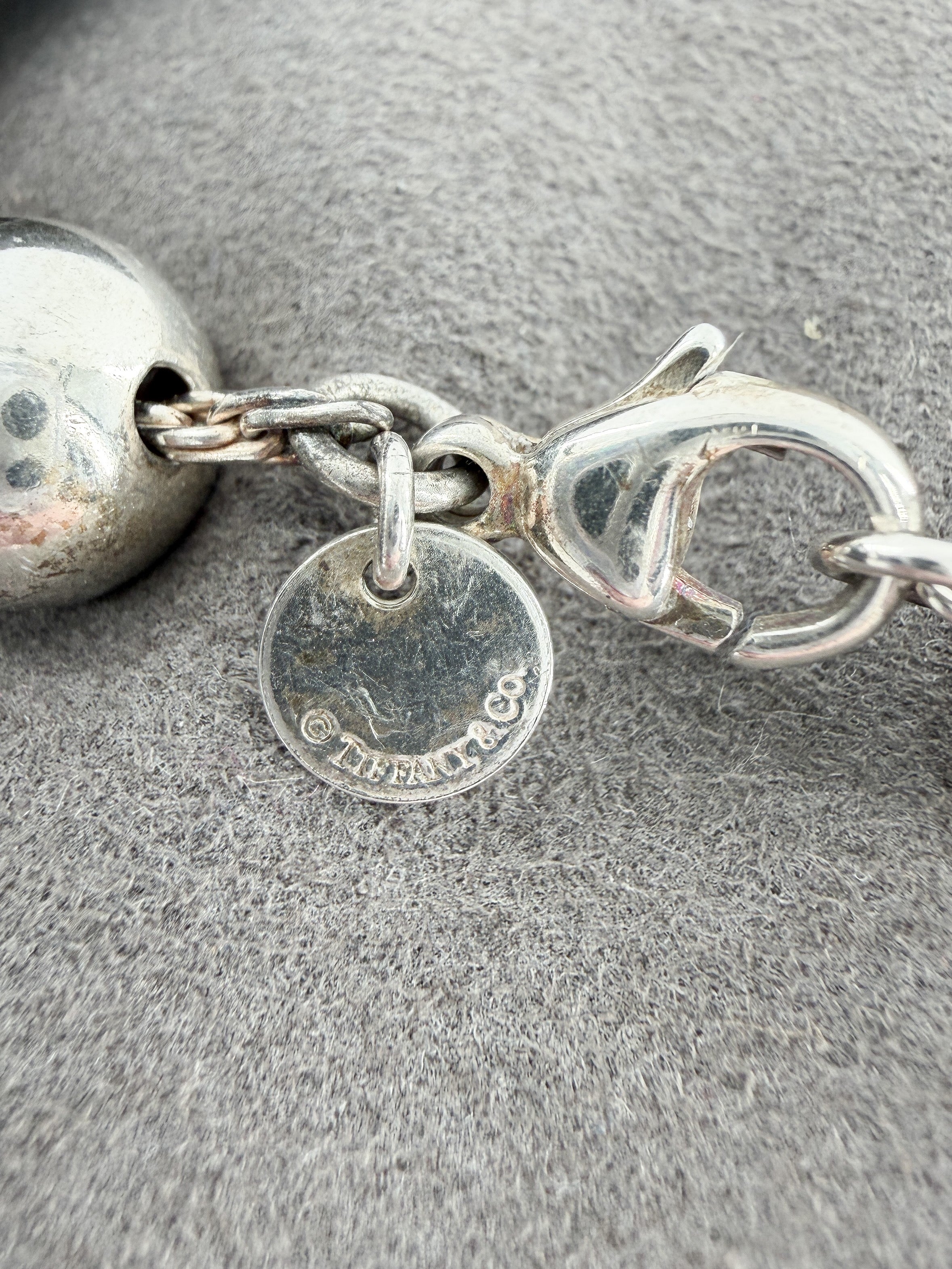 Tiffany & Co sterling silver hardwear ball bracelet