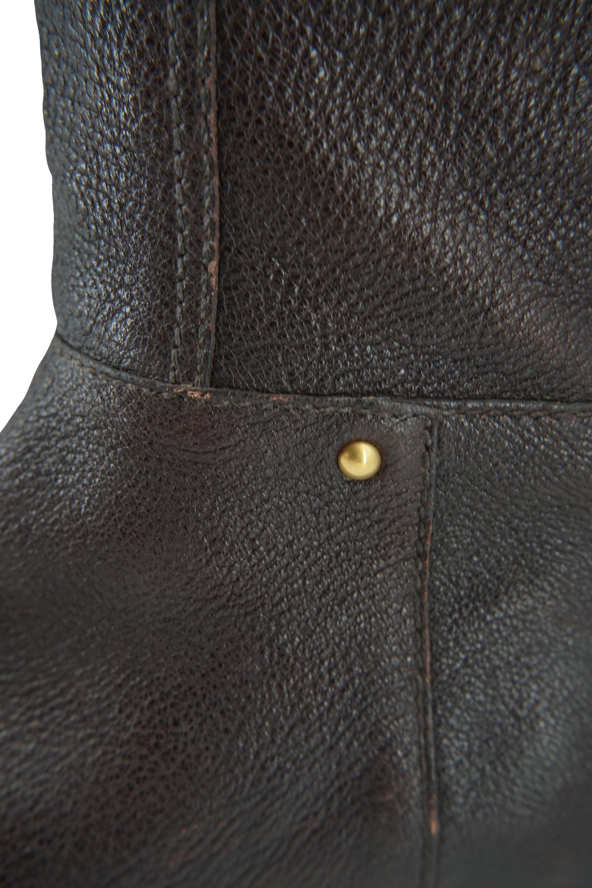 Prada brown leather riding boots size 38.5