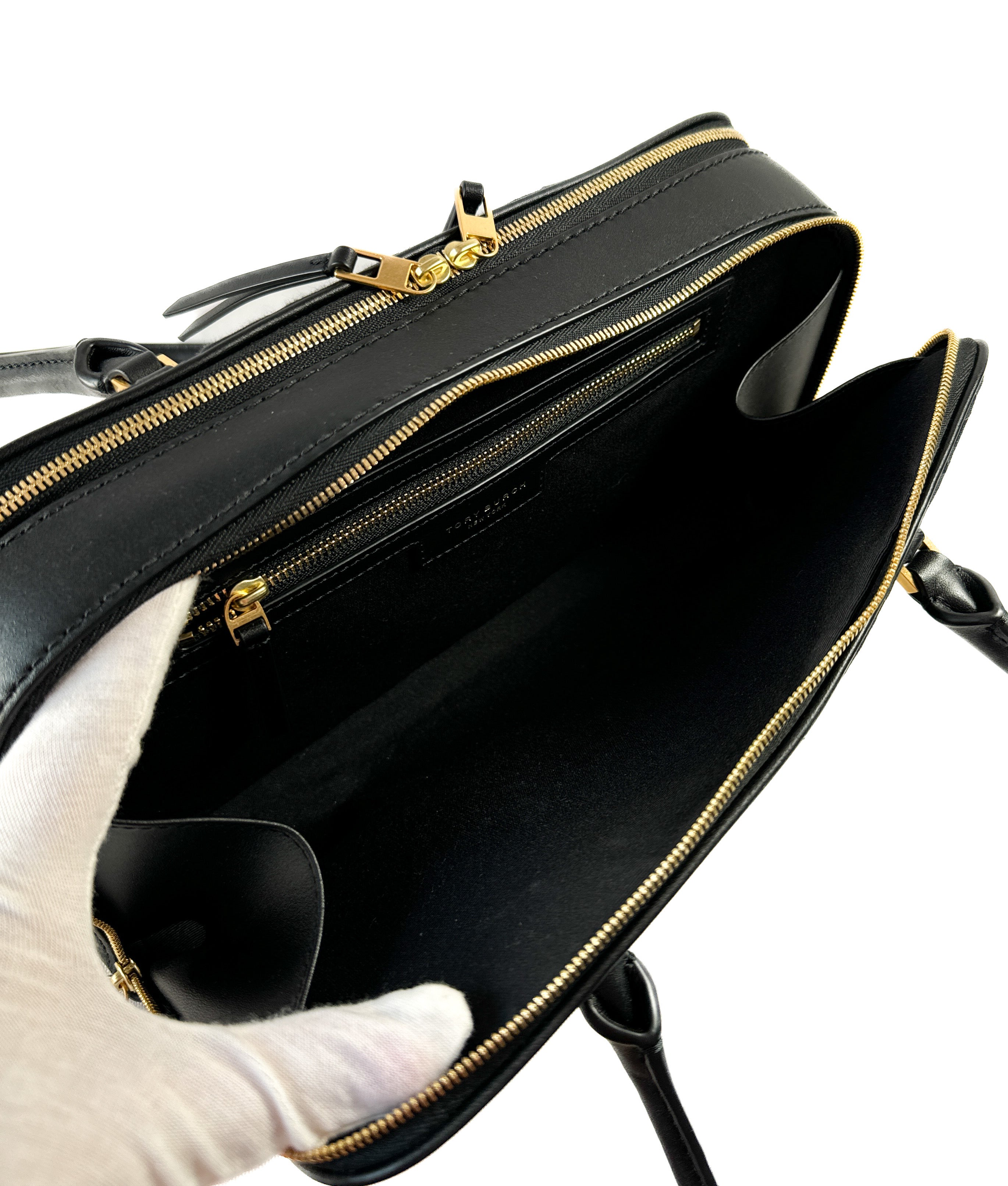 Tory Burch small T monogram marshmallow satchel current retail $498