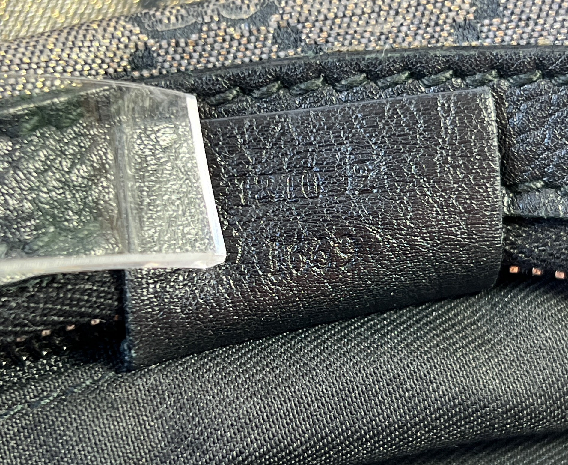 Gucci black and gold GG crossbody