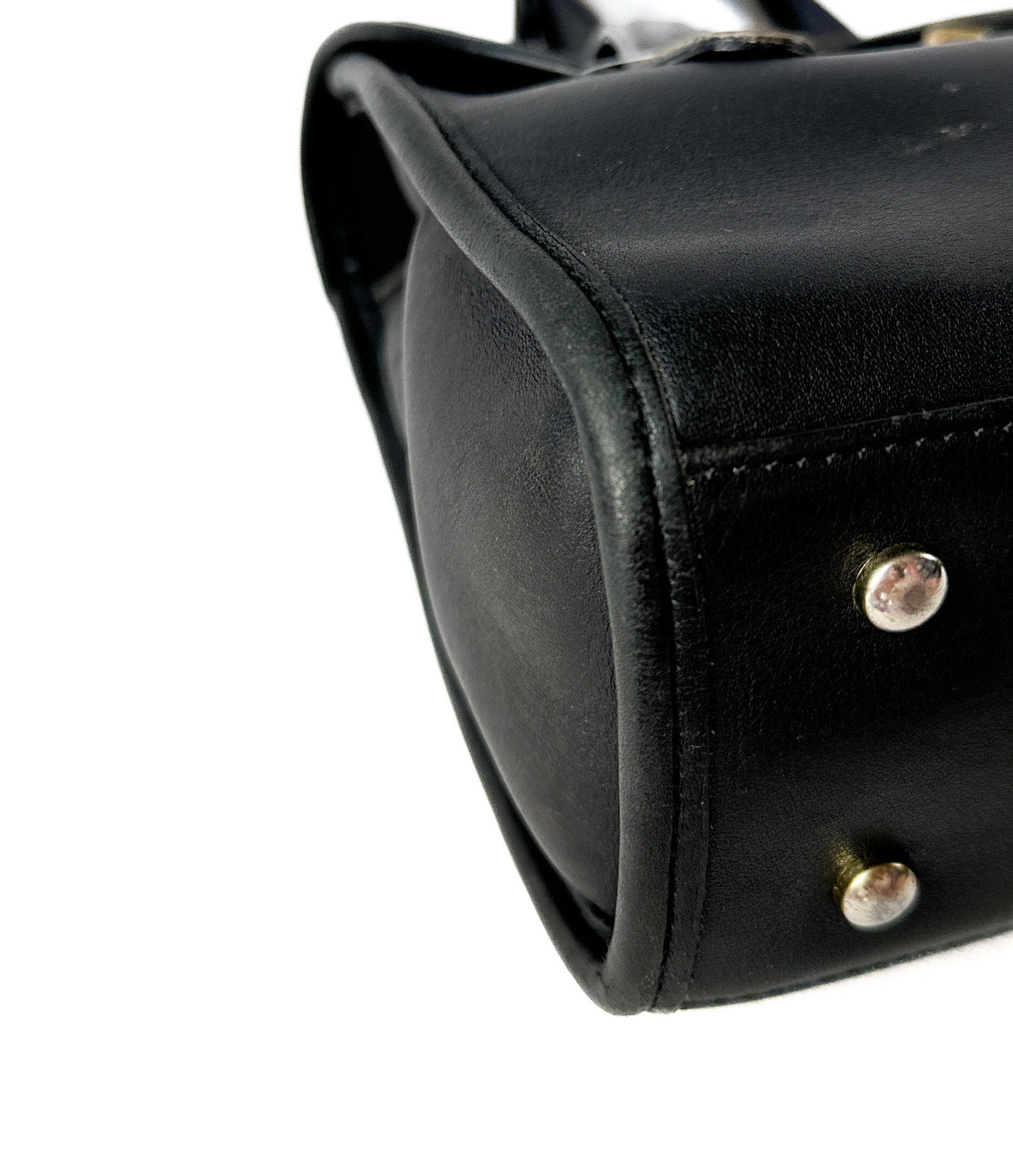 Coach black leather vintage Belmont satchel 9088