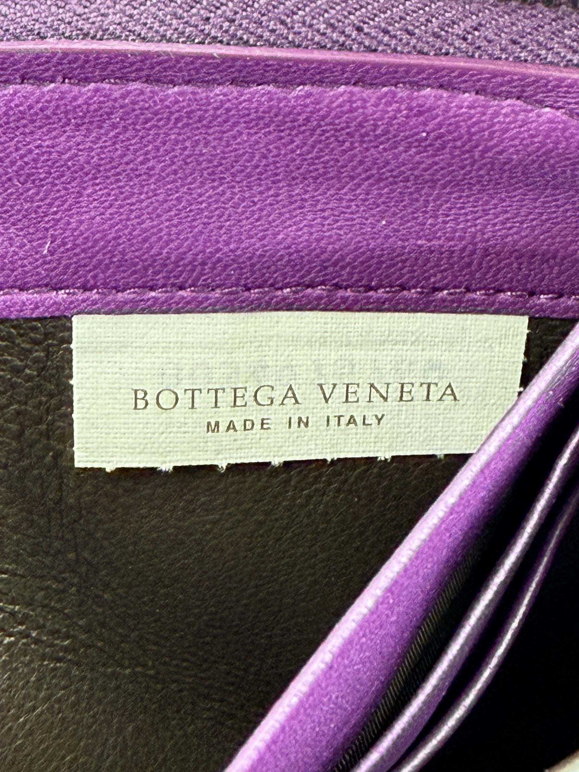 Bottega Veneta purple Intrecciato leather wallet B03497576W BOX