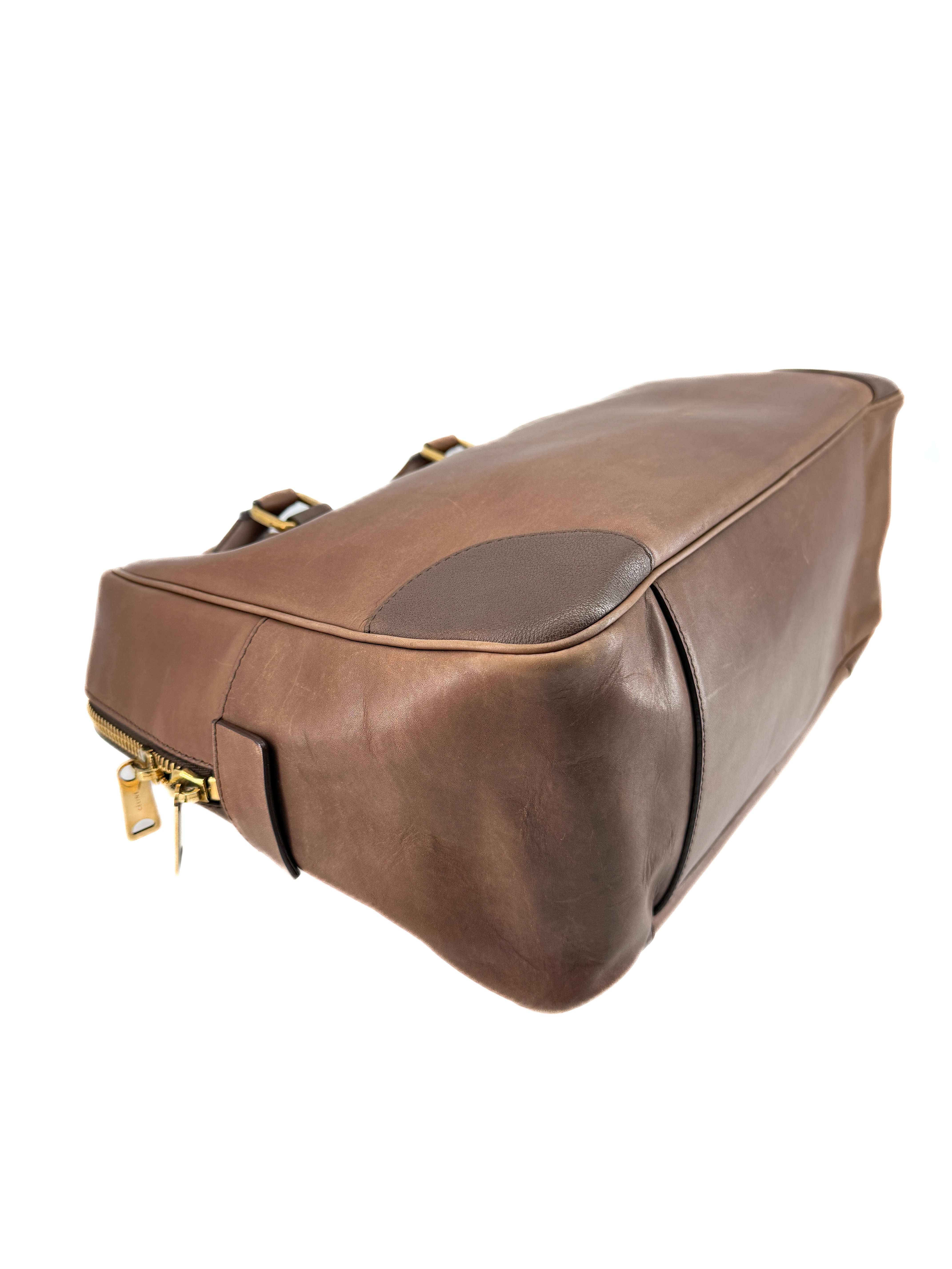 Celine two tone brown leather bag WPA0140