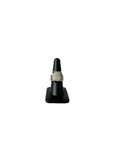 David Yurman sterling silver diamond 16MM wheaton ring