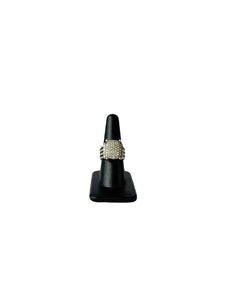 David Yurman sterling silver diamond 16MM wheaton ring
