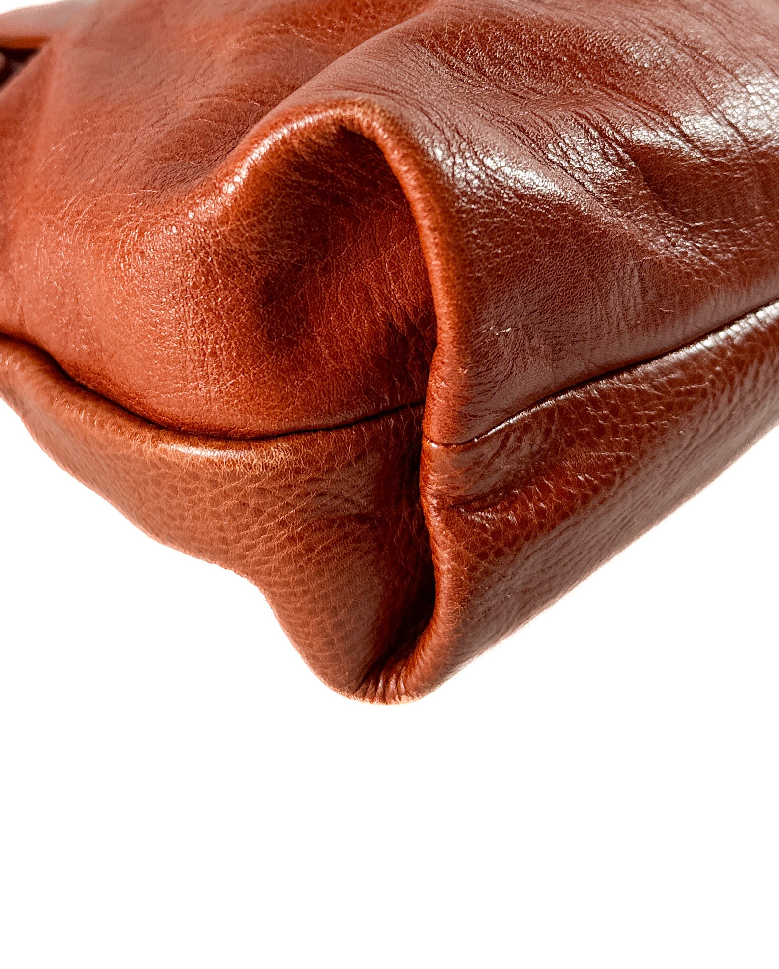 Marc Jacobs red brown leather shoulder bag