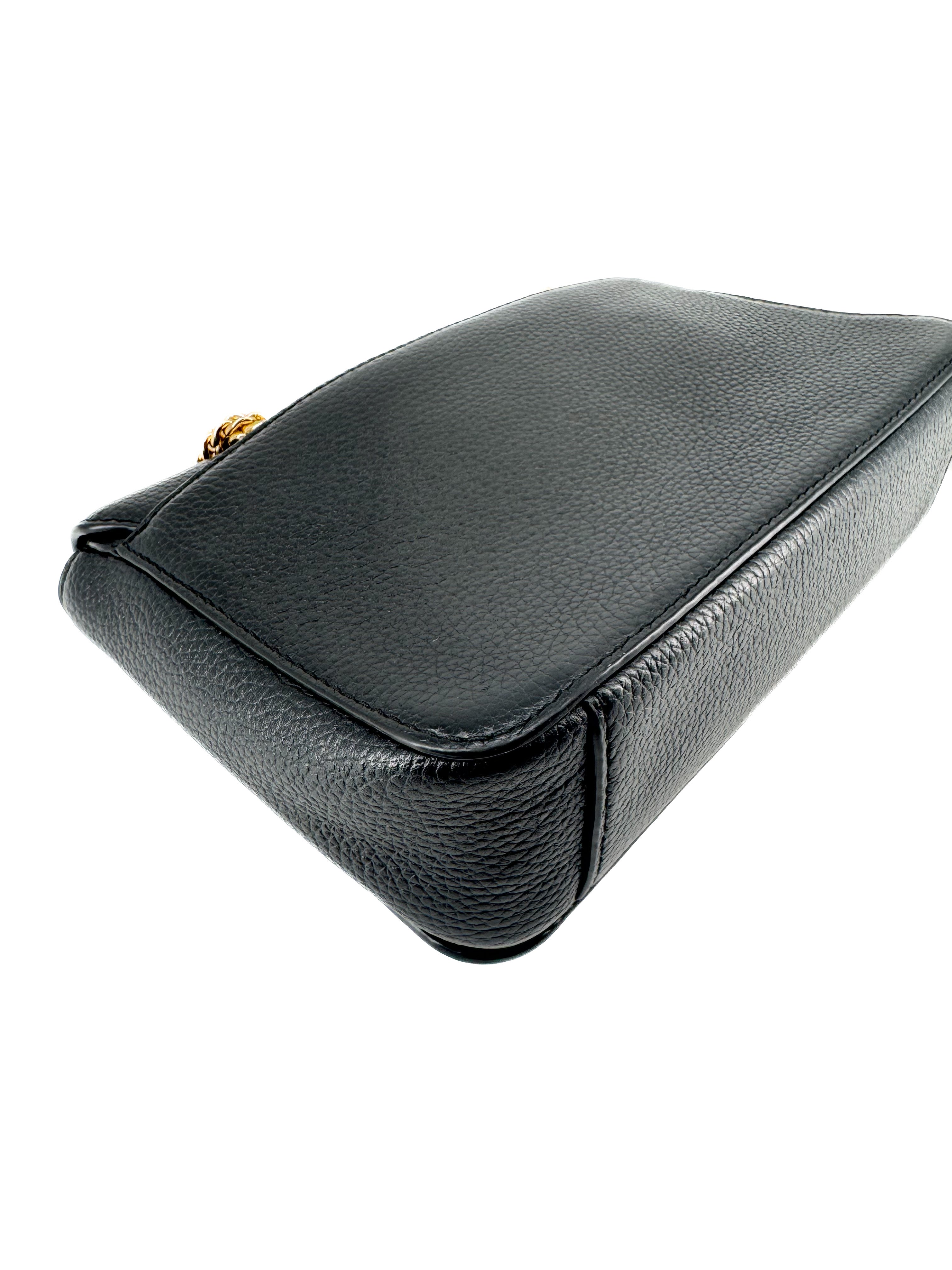 Tory Burch Carter black leather shoulder bag