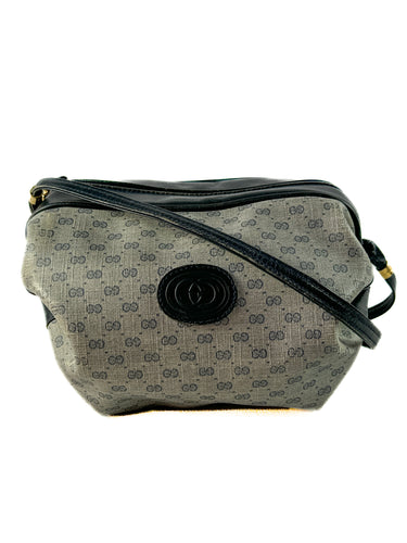 Gucci micro GG navy gray vintage crossbody