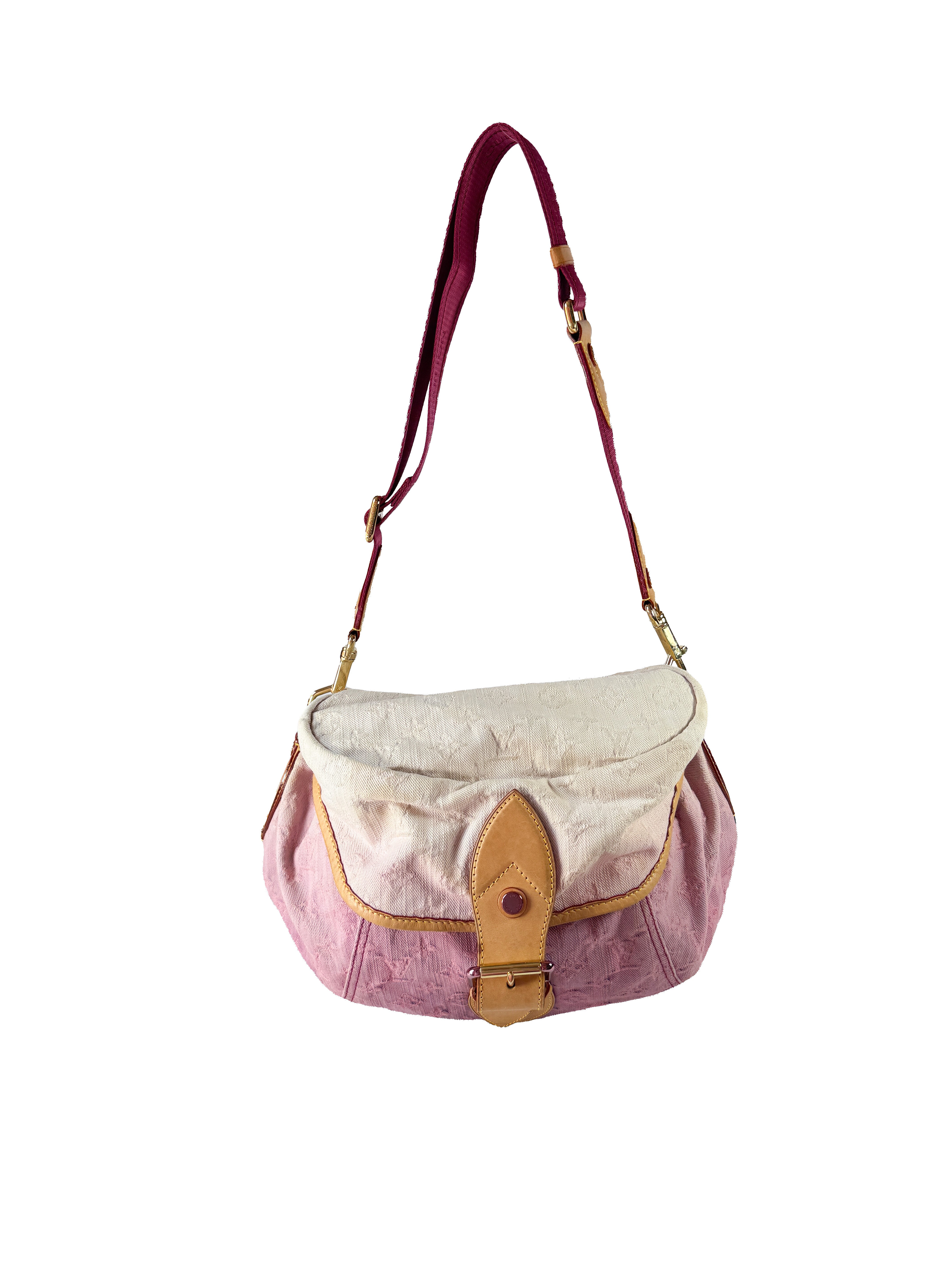 Louis Vuitton Sunshine pink denim monogram FL0130