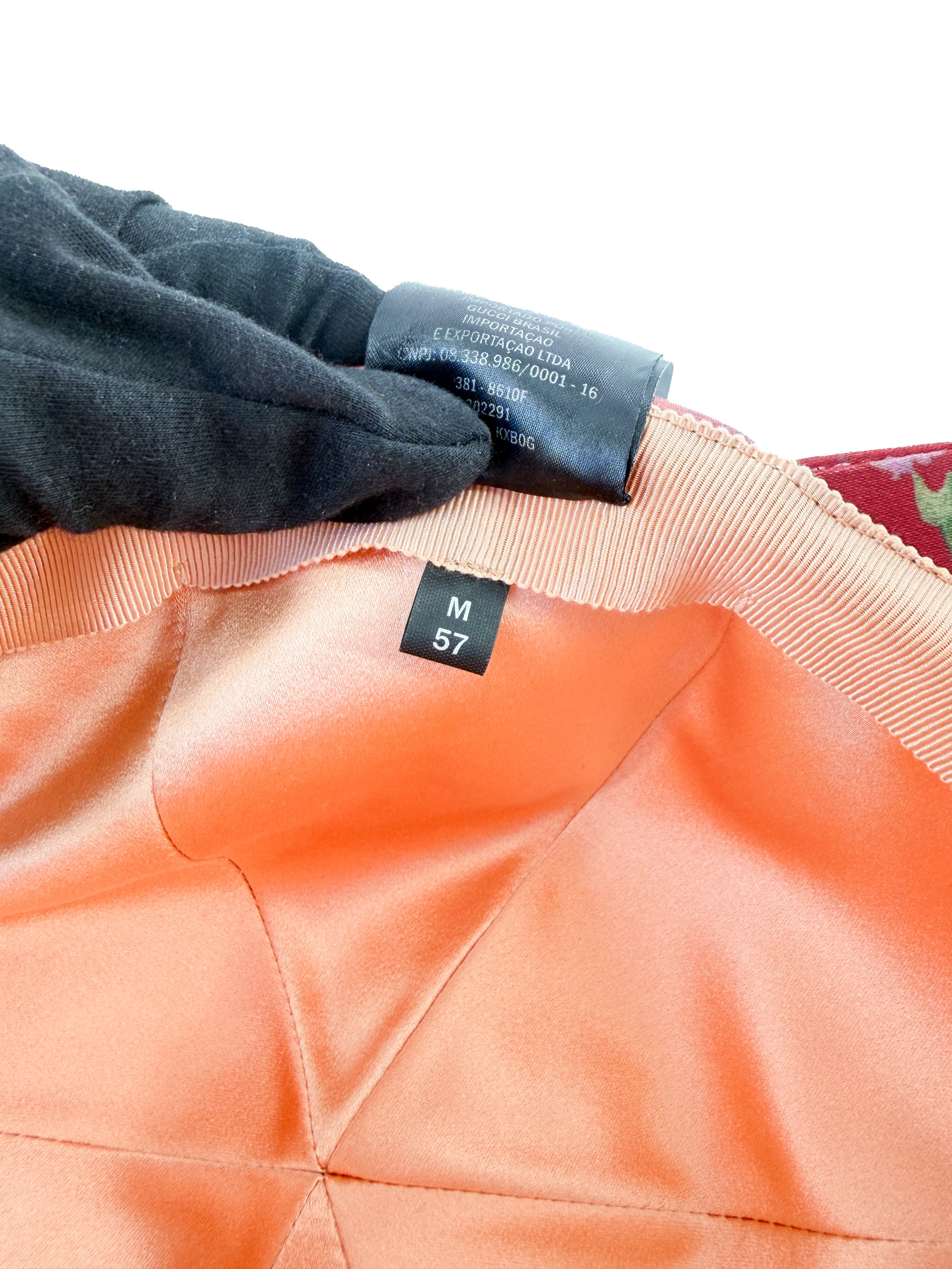 Gucci Blooms red satin baseball hat