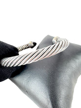 David Yurman 7mm sterling silver, 14k gold, black onyx cable classic