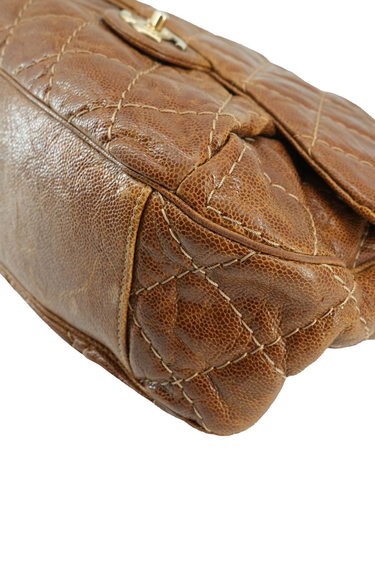 Chanel brown distressed Coco pleats 17752953