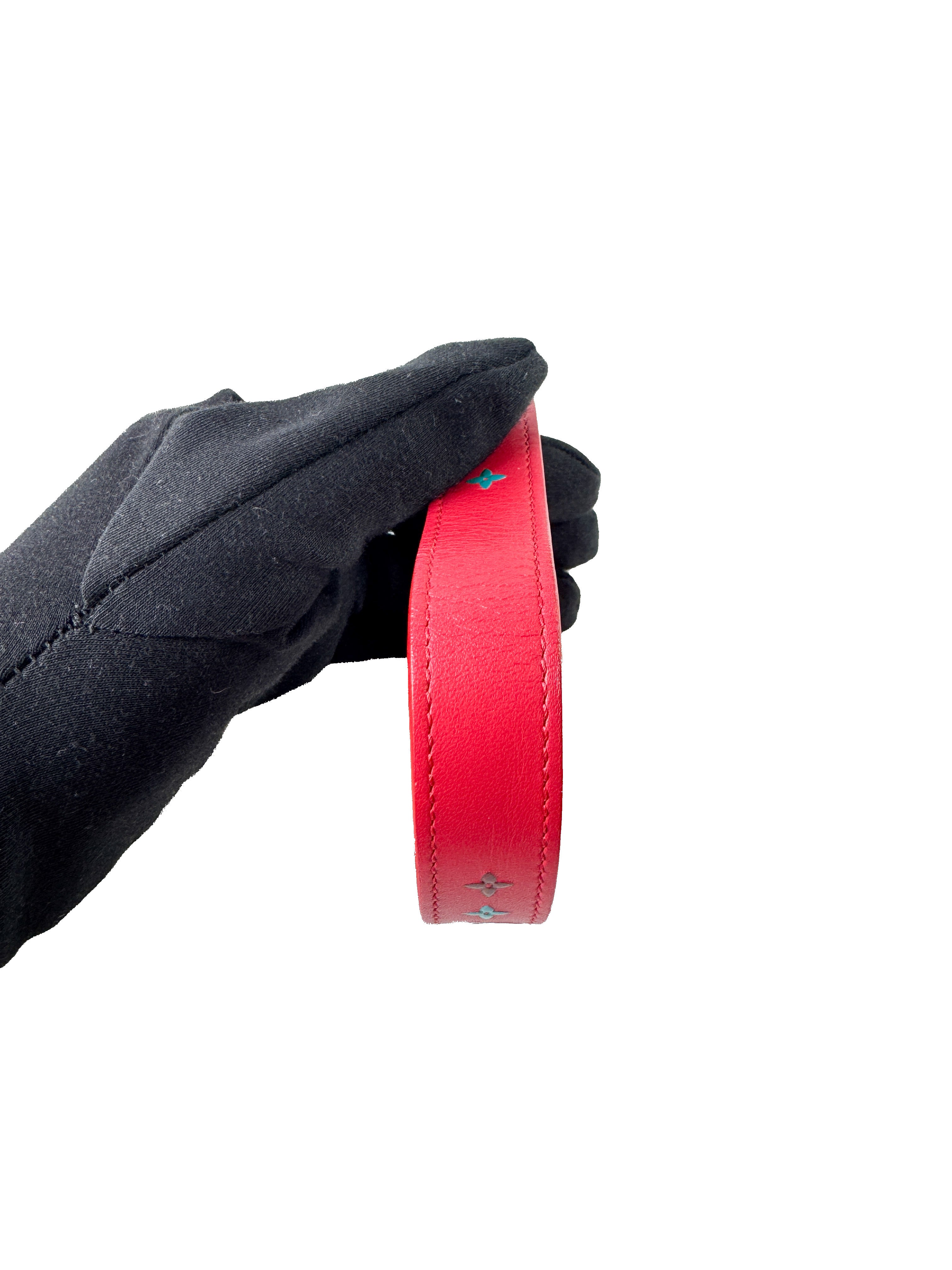 Louis Vuitton red leather new wave wallet/wristlet NZ4158