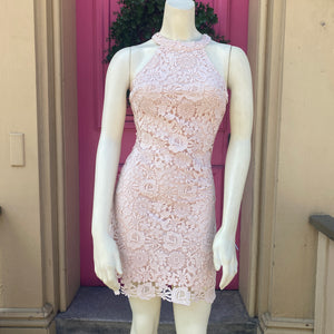Lulus pink lace tank dress size XS new with tags
