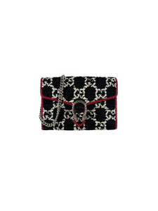 Gucci  tweed GG monogram Mini Dionysus chain wallet  493075