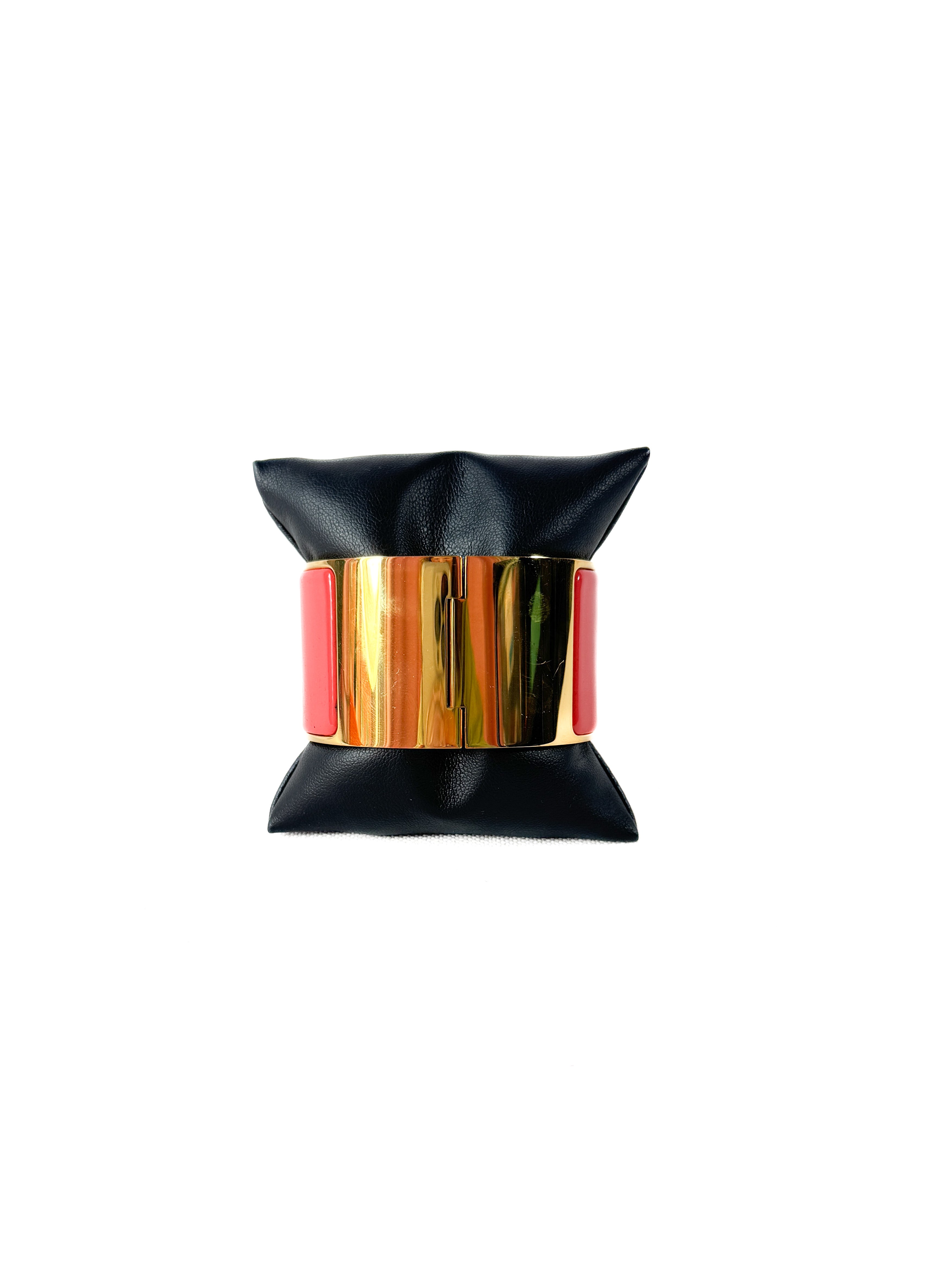 Hermès Clic H XL PM Bracelet rouge corail