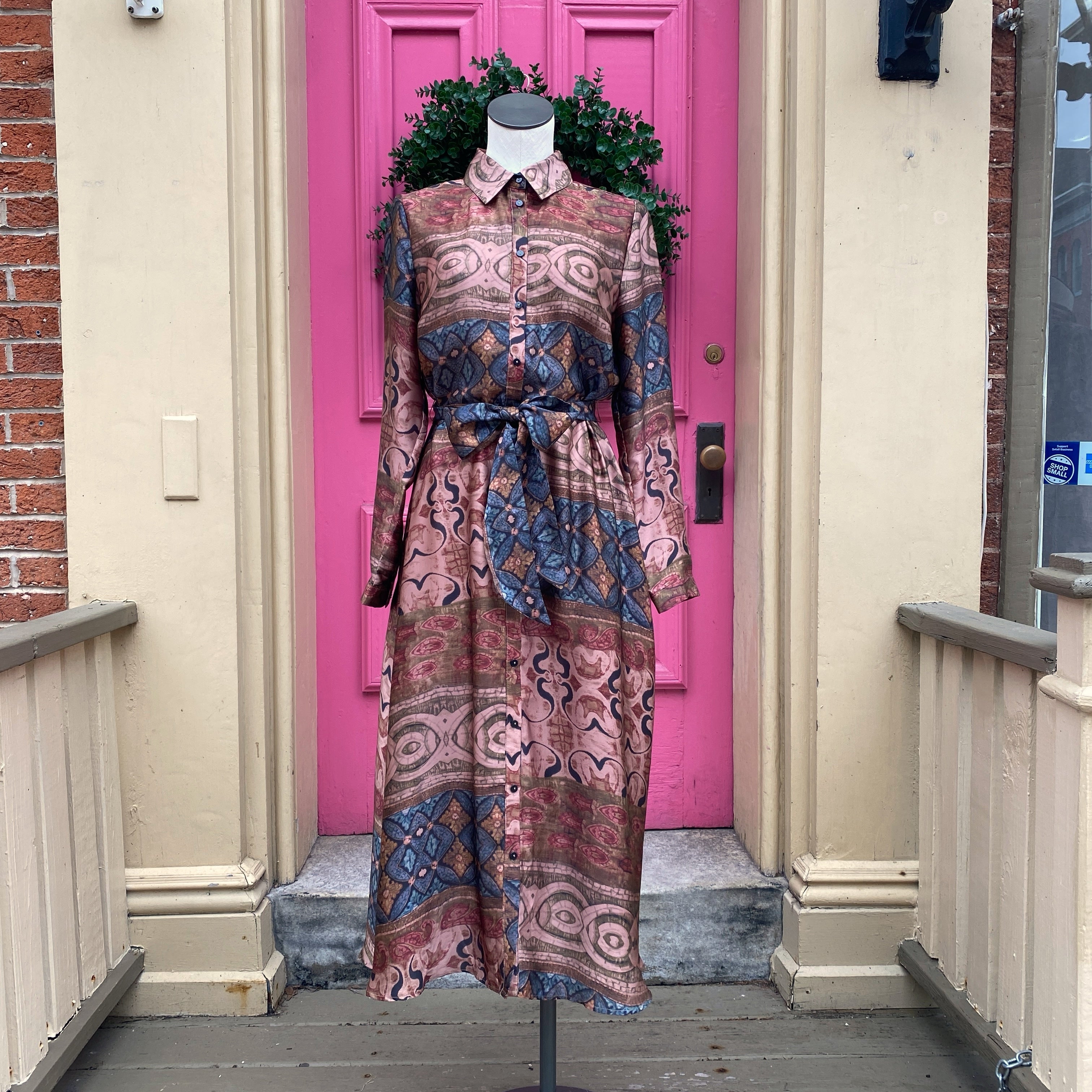 Soft Surroundings multicolor button up dress size Small