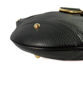 Dolce & Gabbana black leather shoulder hobo bag