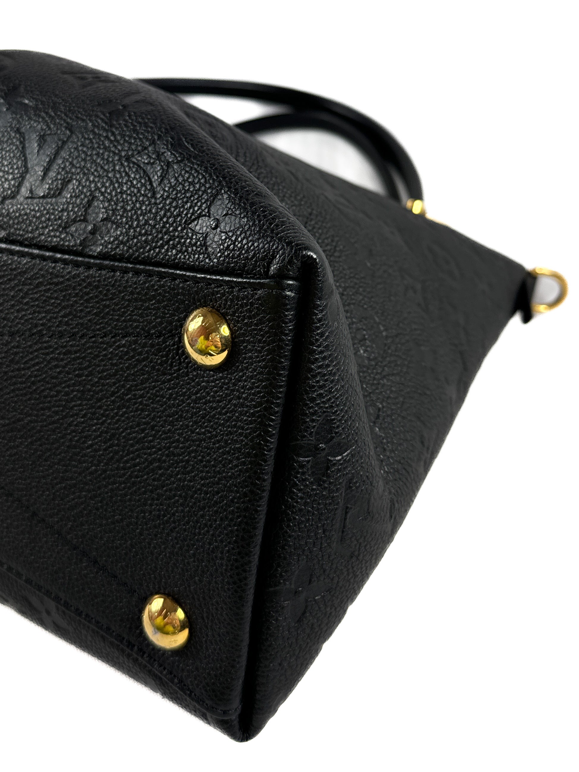 Louis Vuitton black Empreinte monogram V tote MM CA1129 retail $2990