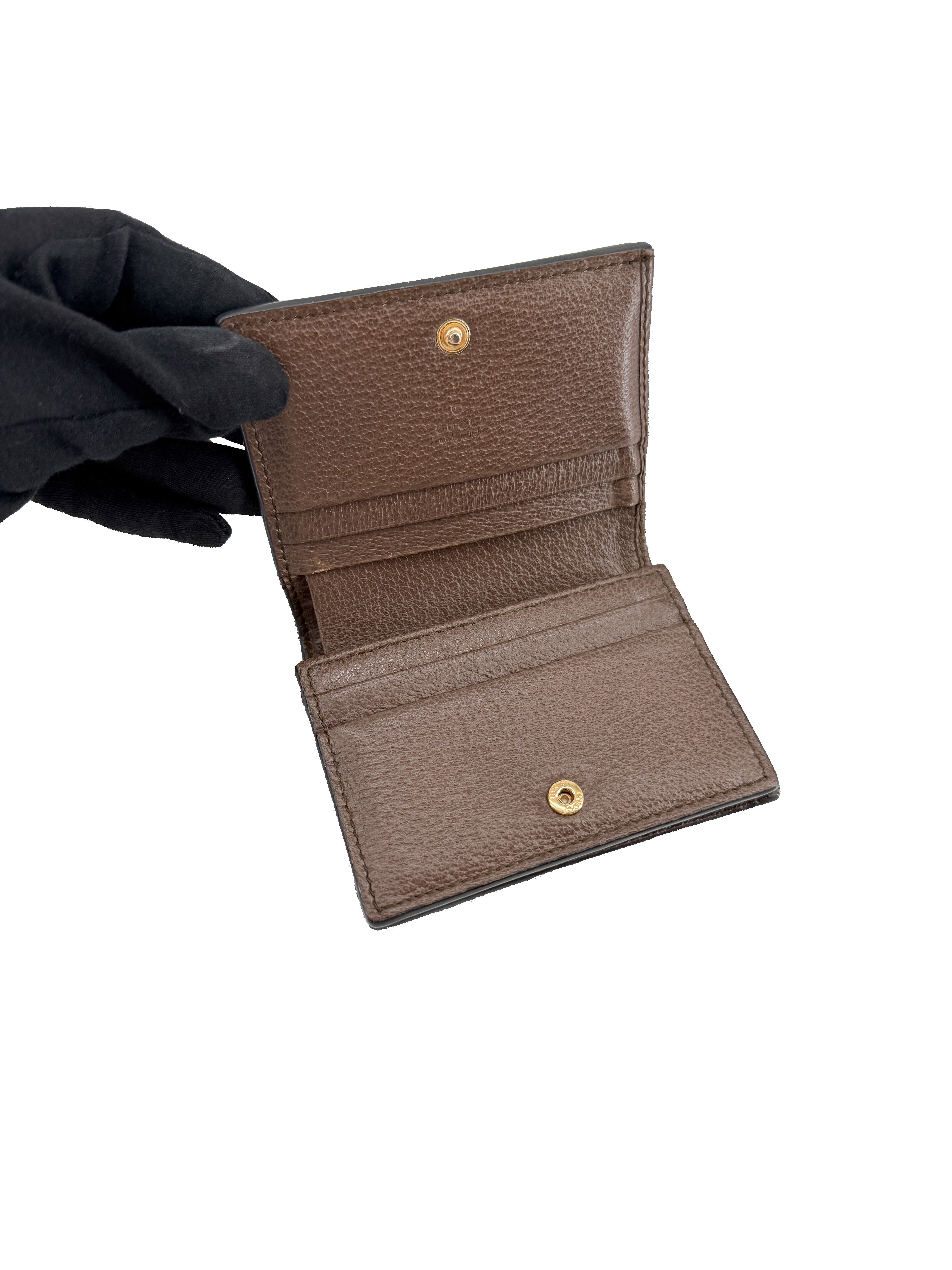 Gucci brown Ophidia compact wallet 523155-0416