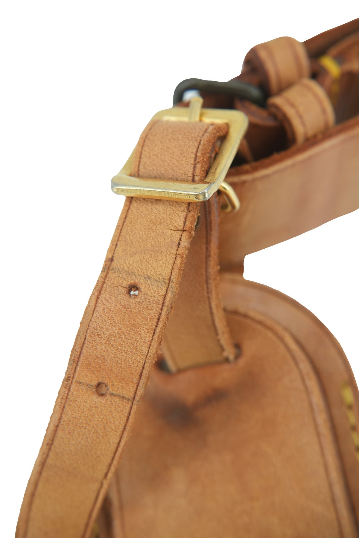 Louis Vuitton brown leather vachetta luggage tag
