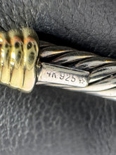 David Yurman sterling silver 14k gold 5mm buckle cable bracelet