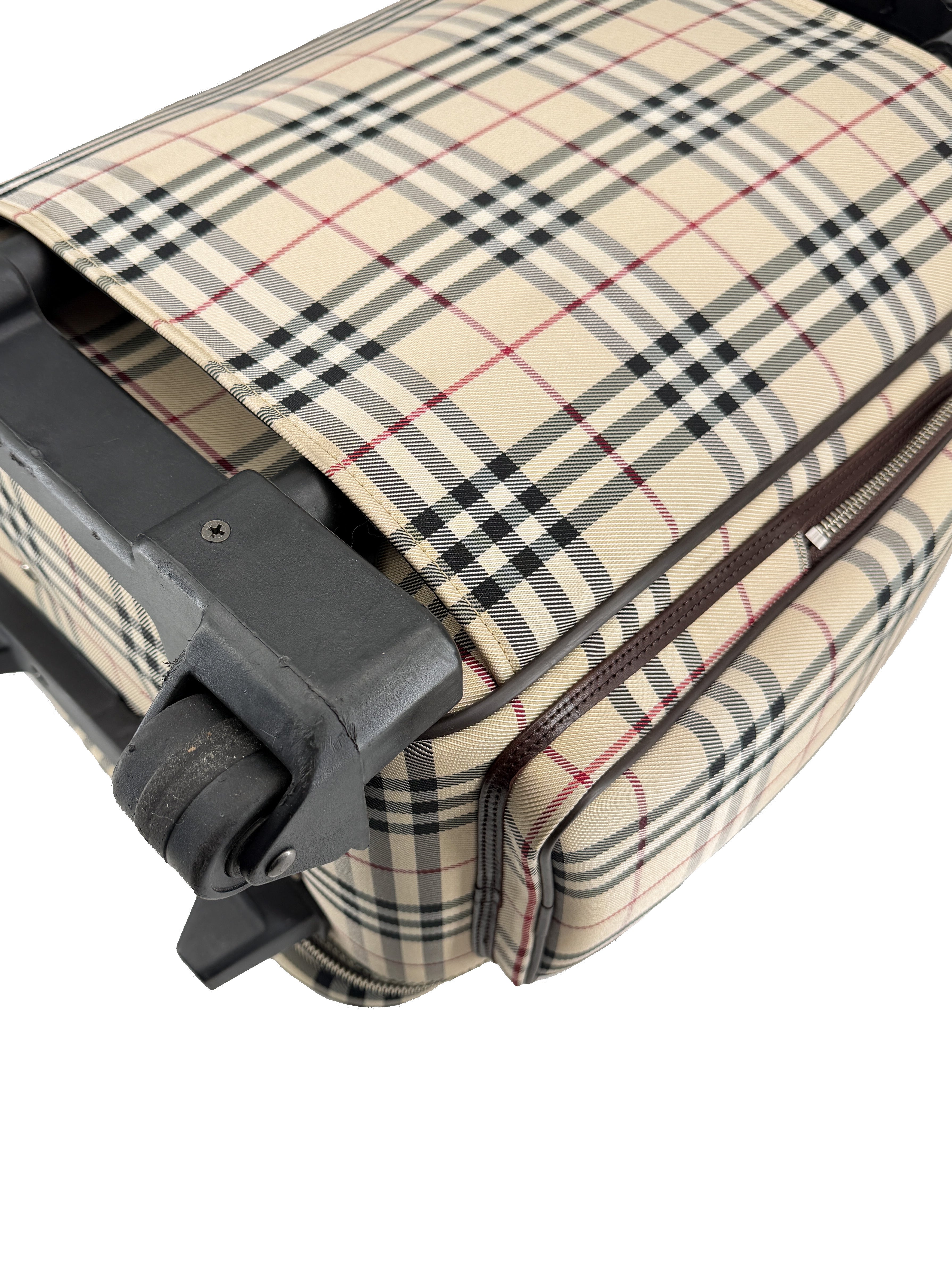 Burberry vintage canvas check small suitcase