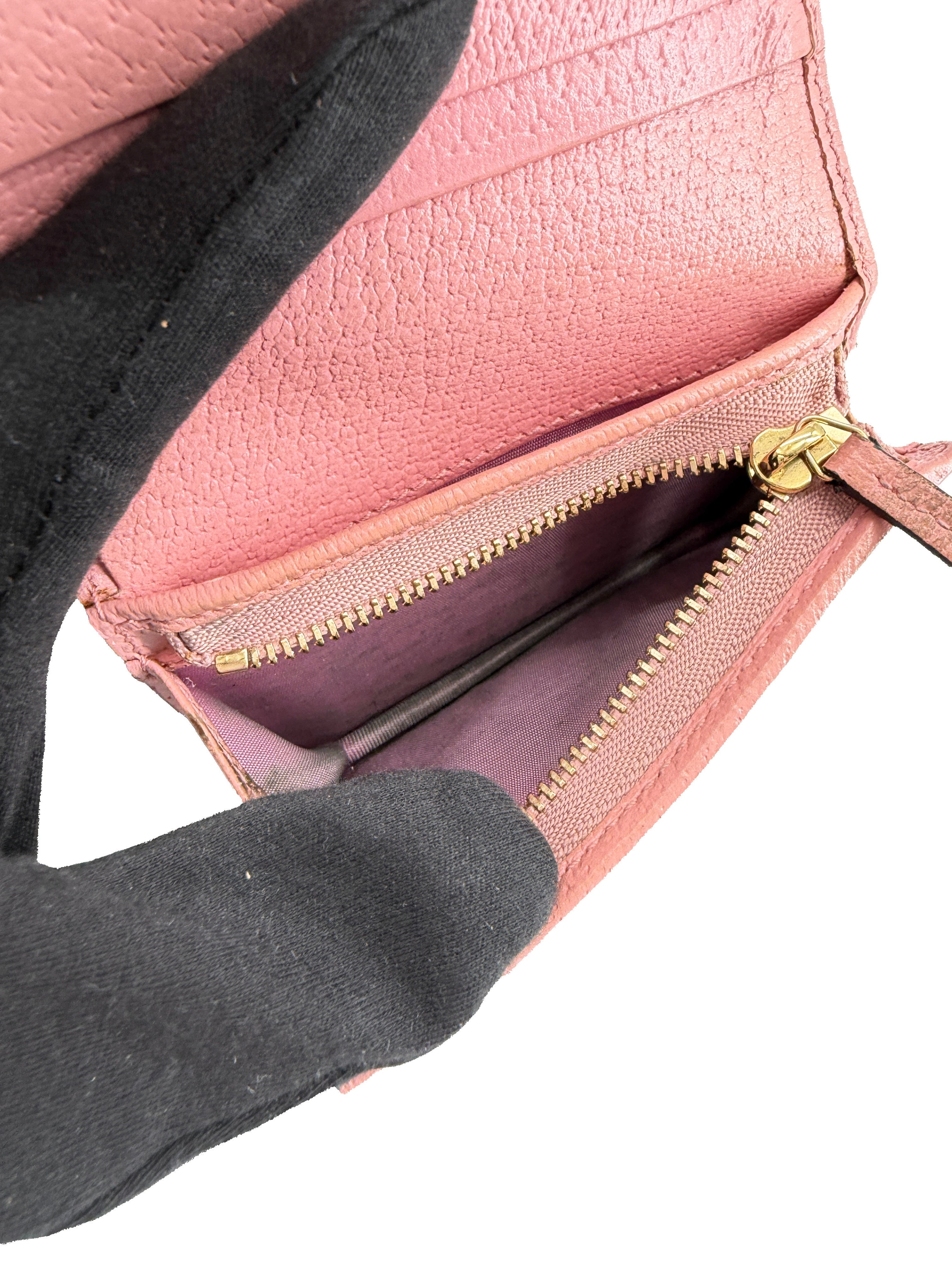 Gucci pink berry Compact wallet 456125-2067