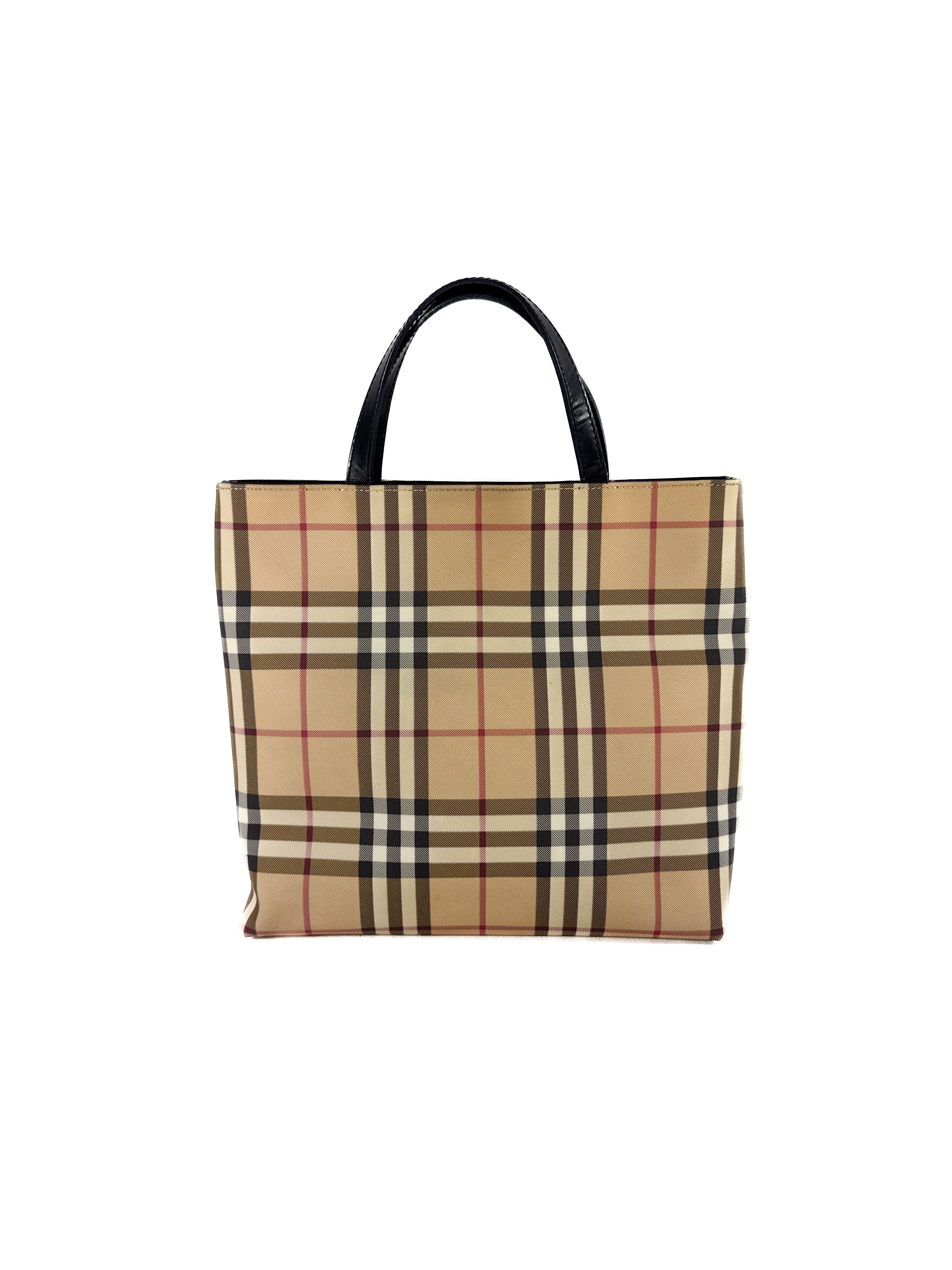 Burberry nova check coated tote T-02-01