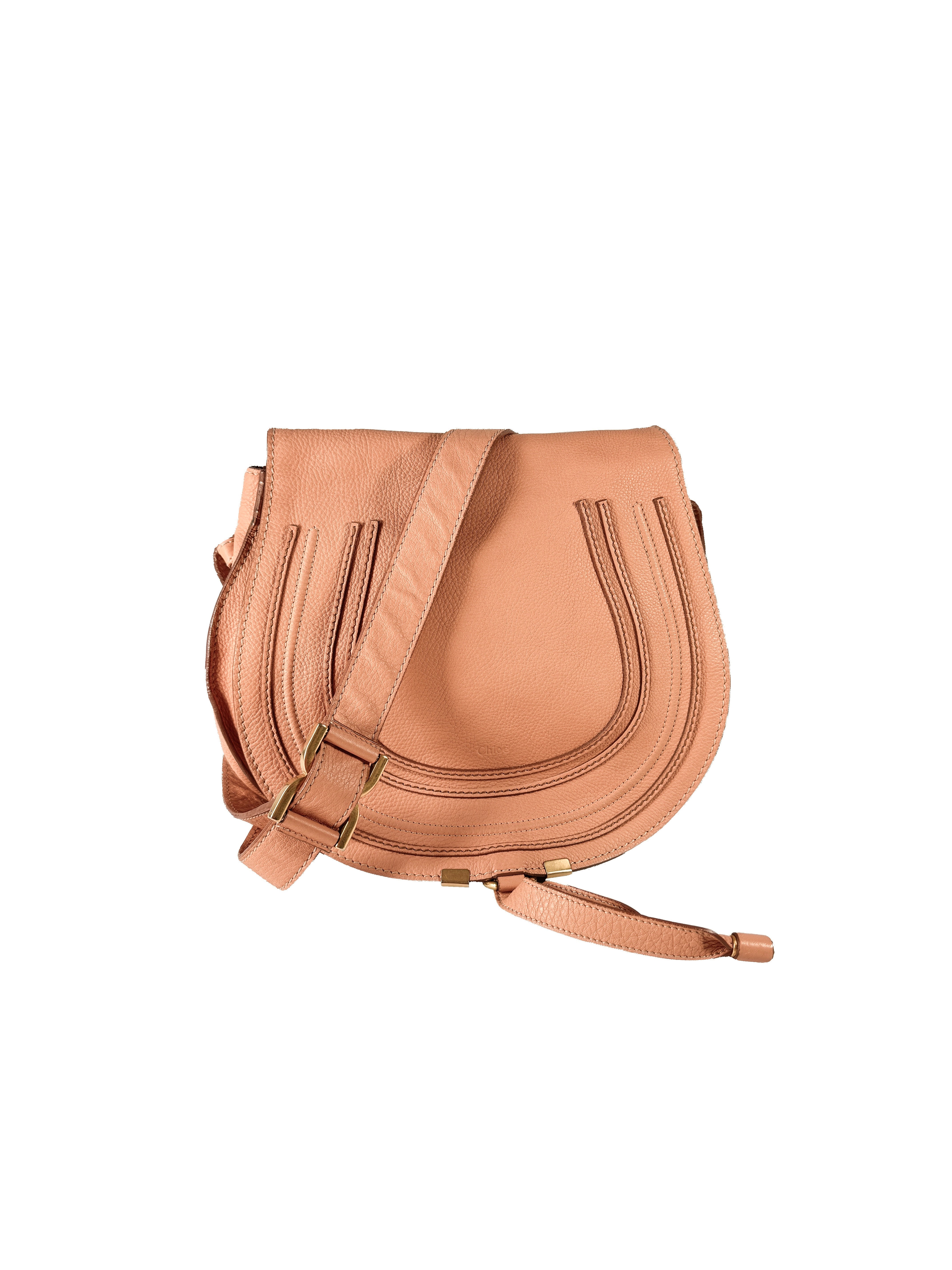 Chloé peach medium Marcie crossbody 01-13-62-65