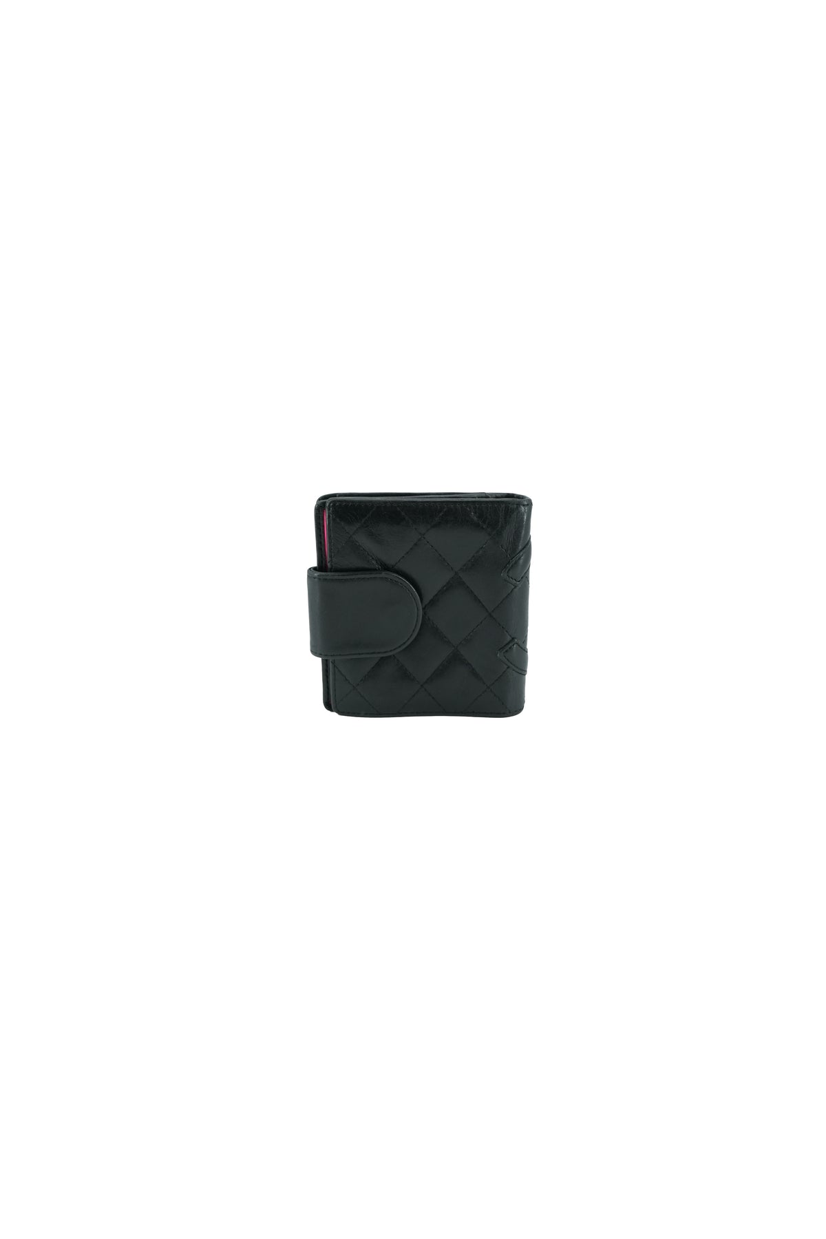 Chanel black quilted Cambon Ligne compact wallet 9349724